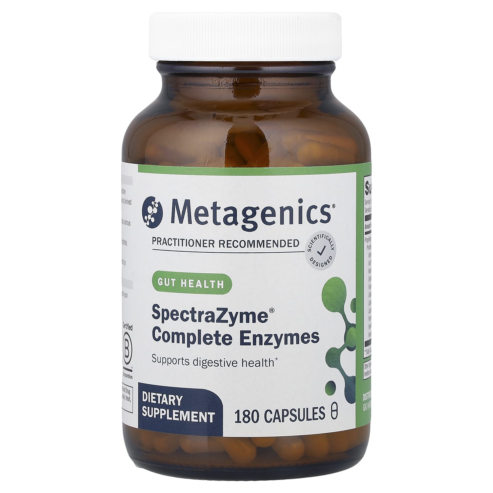 Metagenics SpectraZyme Complete Enzymes – 180 gélules — Tunisie