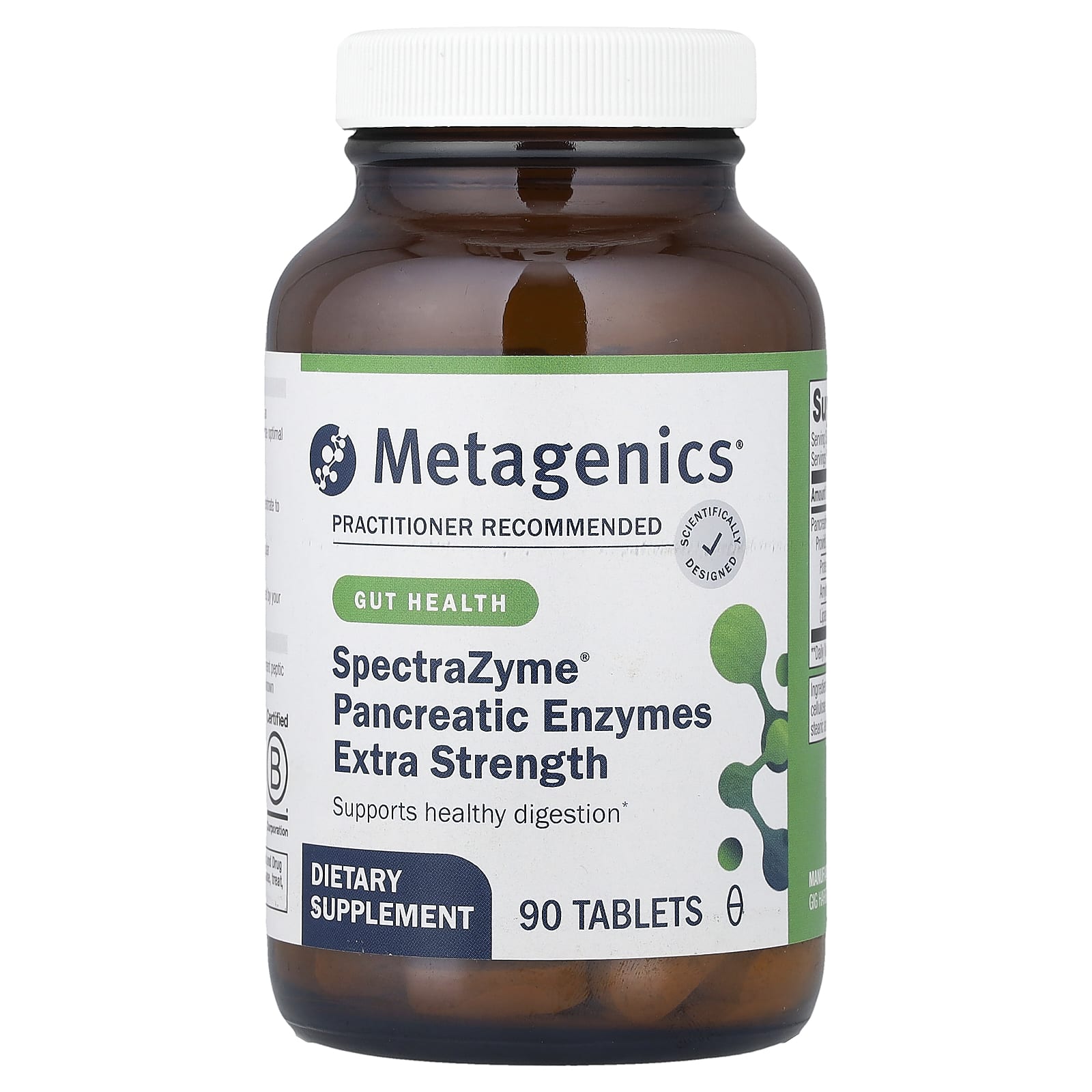 Metagenics SpectraZyme Pancreatic Enzymes – 90 comprimés — Tunisie