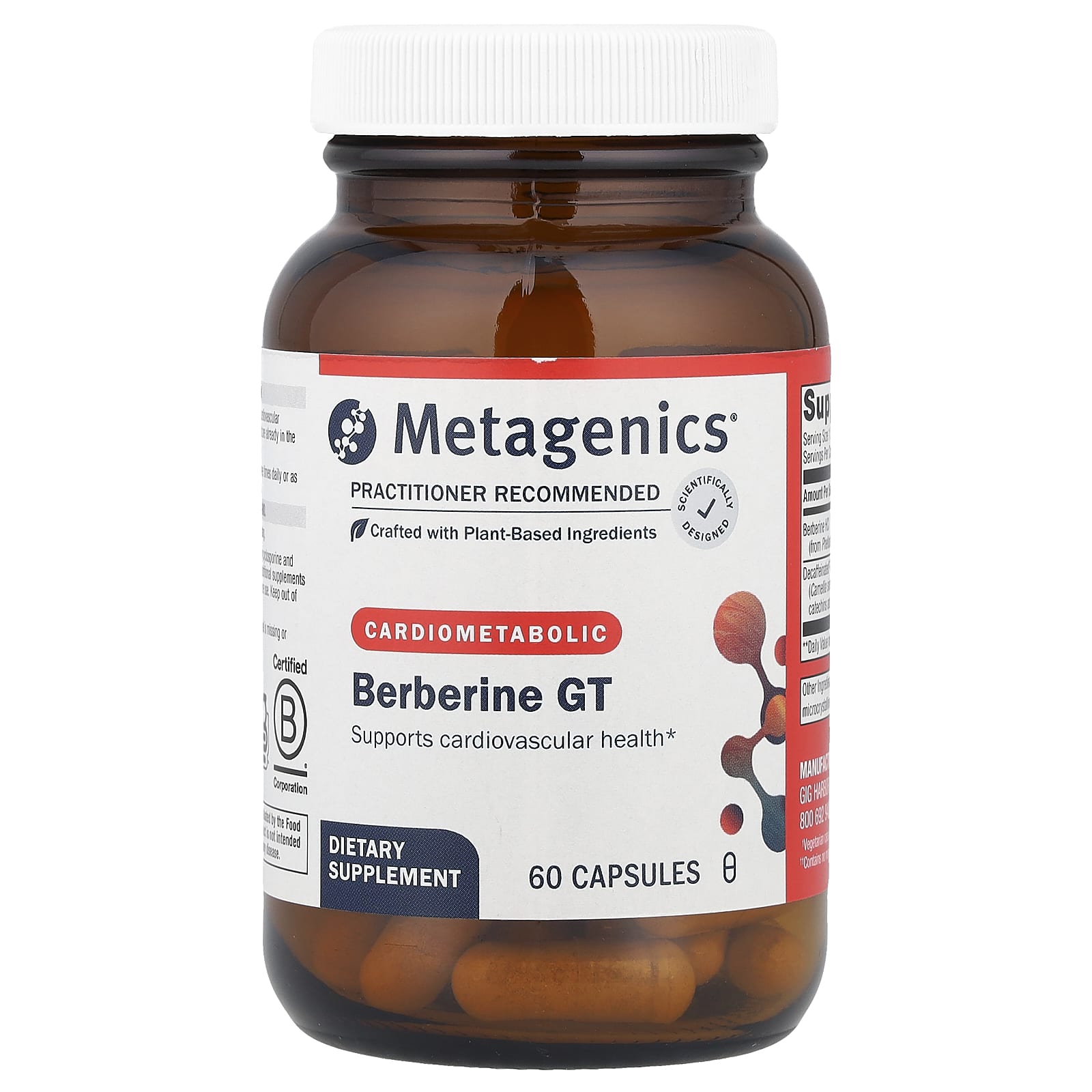 Metagenics Berberine GT, Cardiometabolic – 60 gélules — Tunisie
