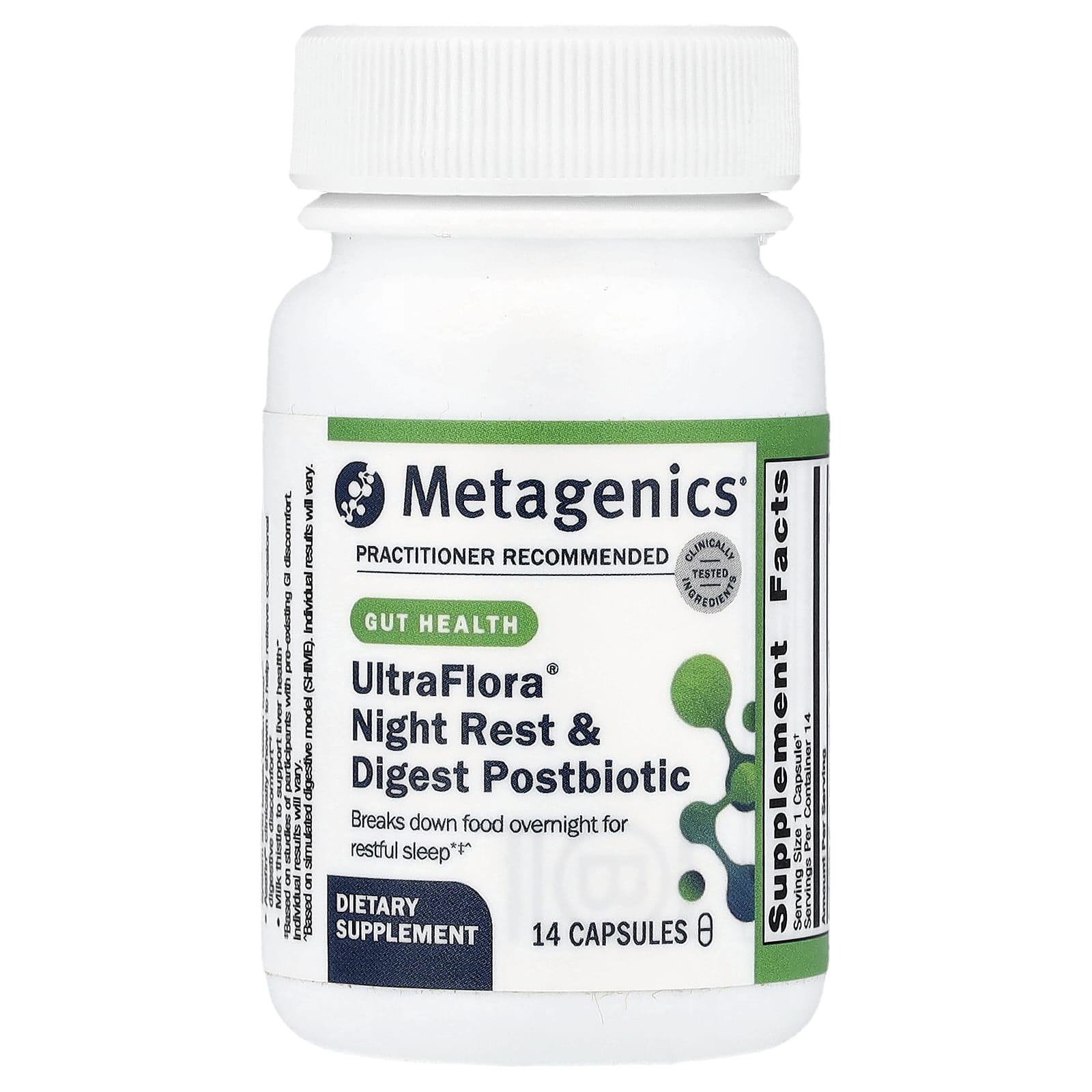 Metagenics UltraFlora Night Rest & Digest Postbiotic – 14 gélules — Tunisie