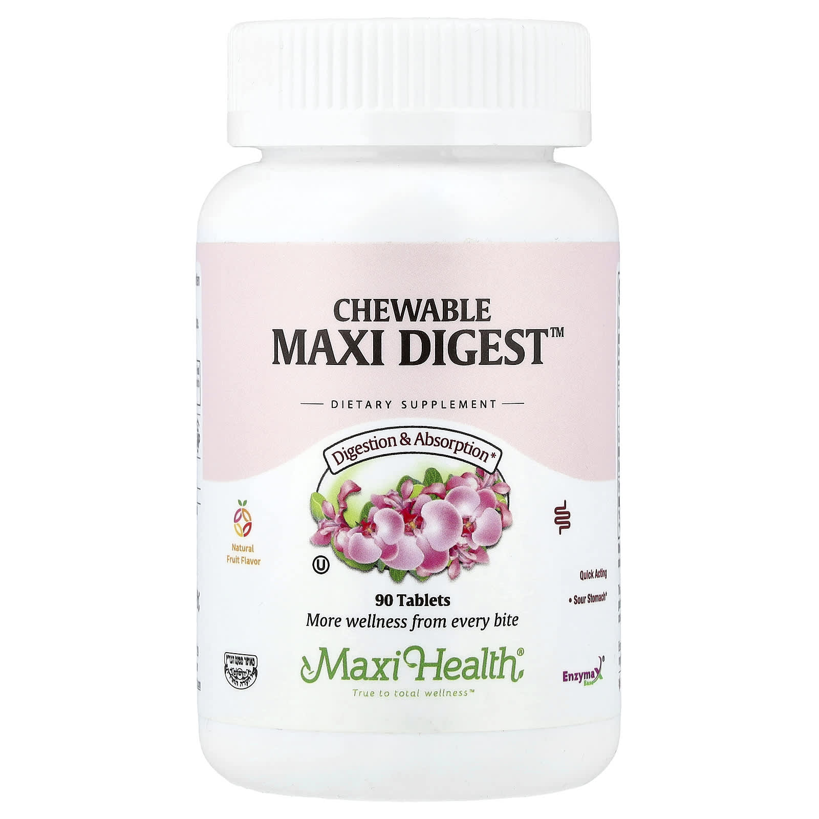 Maxi Health Chewable Maxi Digest – Natural Fruit – 90 comprimés — Tunisie