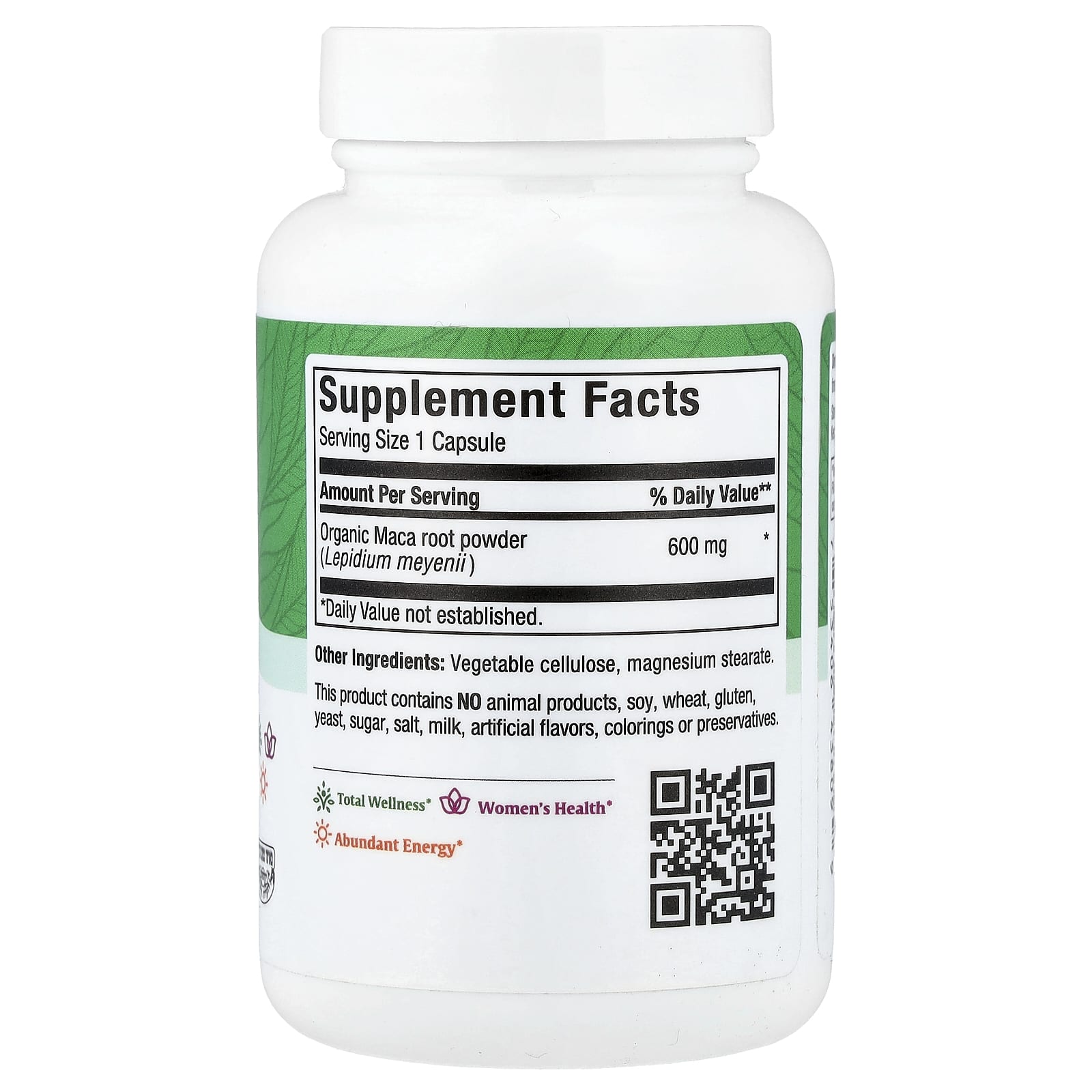 Maxi Health Organic Maca, Full Spectrum – 90 gélules — photo 2 sur 2