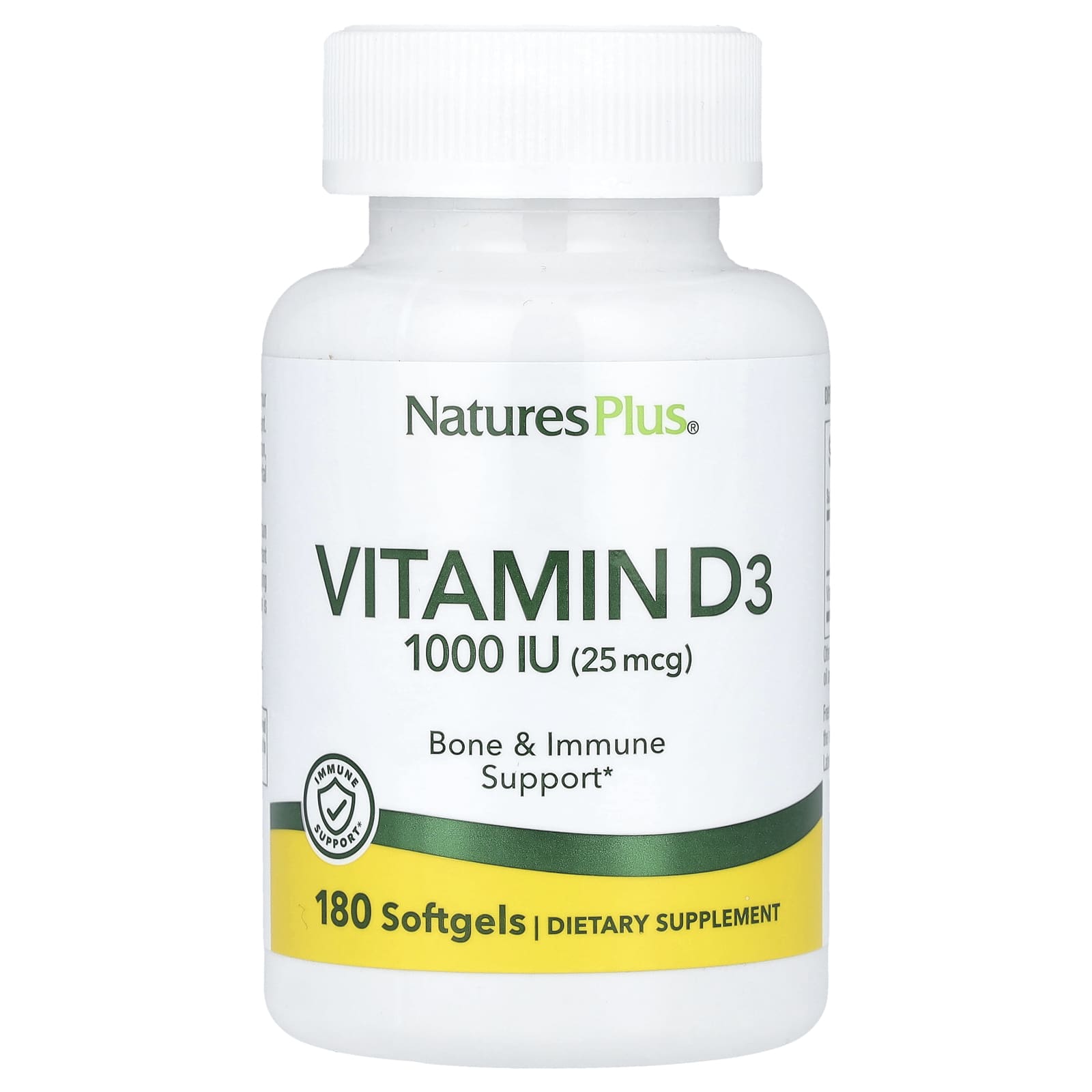 NaturesPlus Vitamin D3 – 180 capsules molles — Tunisie