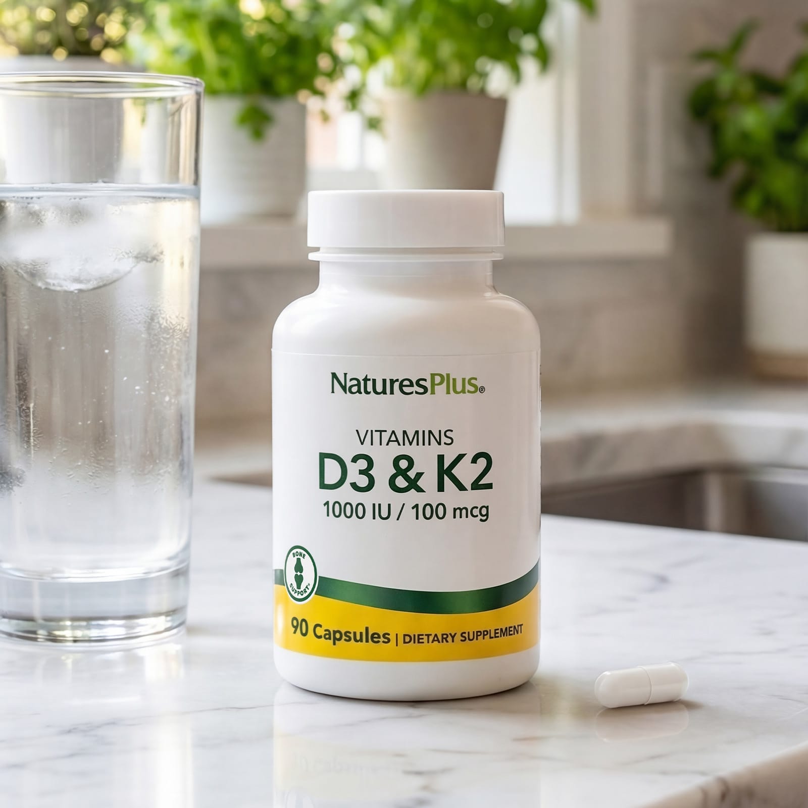 NaturesPlus Vitamin D3 & K2 – 90 gélules — étiquette 3