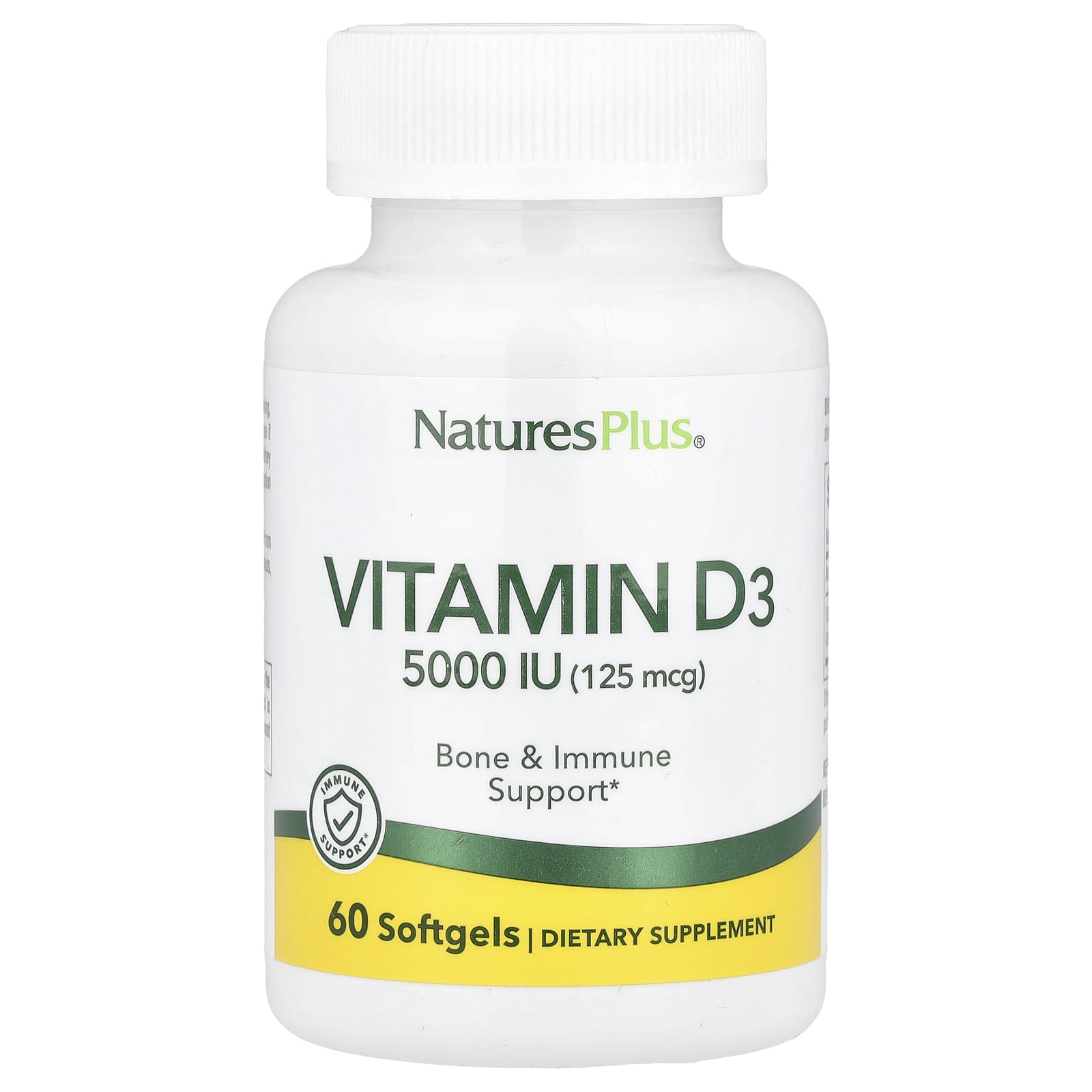 NaturesPlus Vitamin D3 – 60 capsules molles — Tunisie