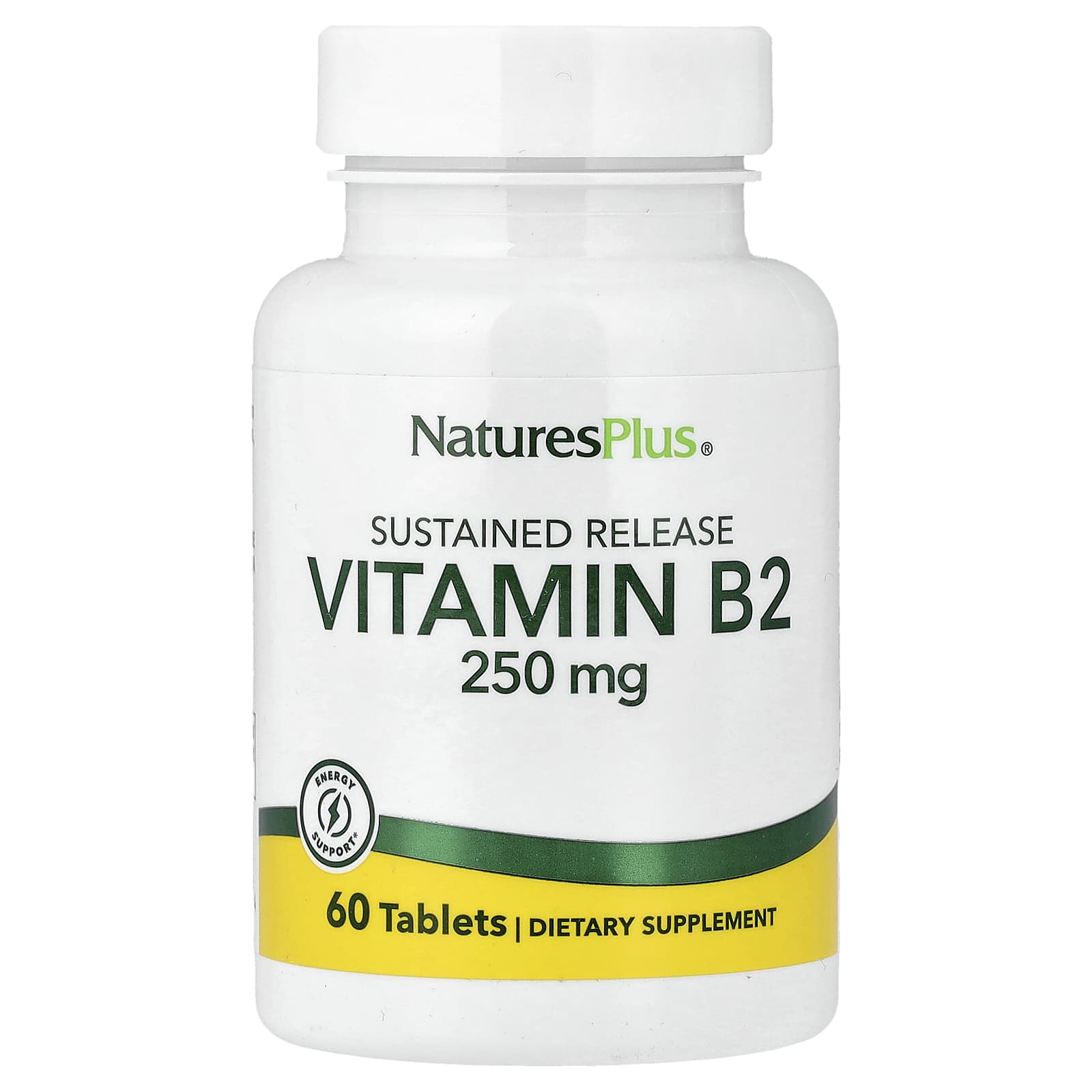 NaturesPlus Vitamin B2, Sustained Release – 60 comprimés — Tunisie