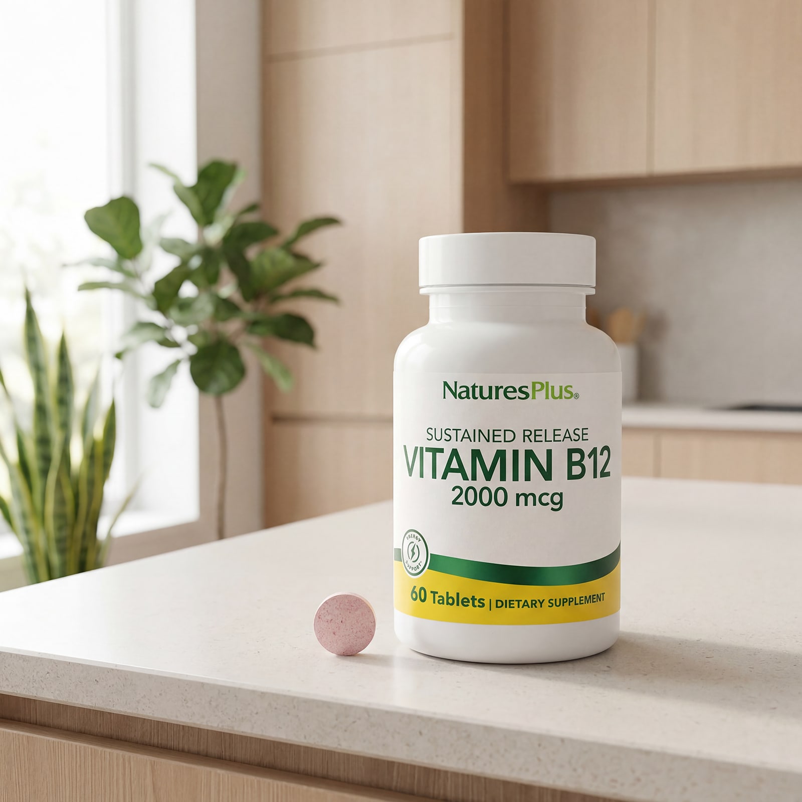 NaturesPlus Vitamin B12, Sustained Release – 60 comprimés — étiquette 3