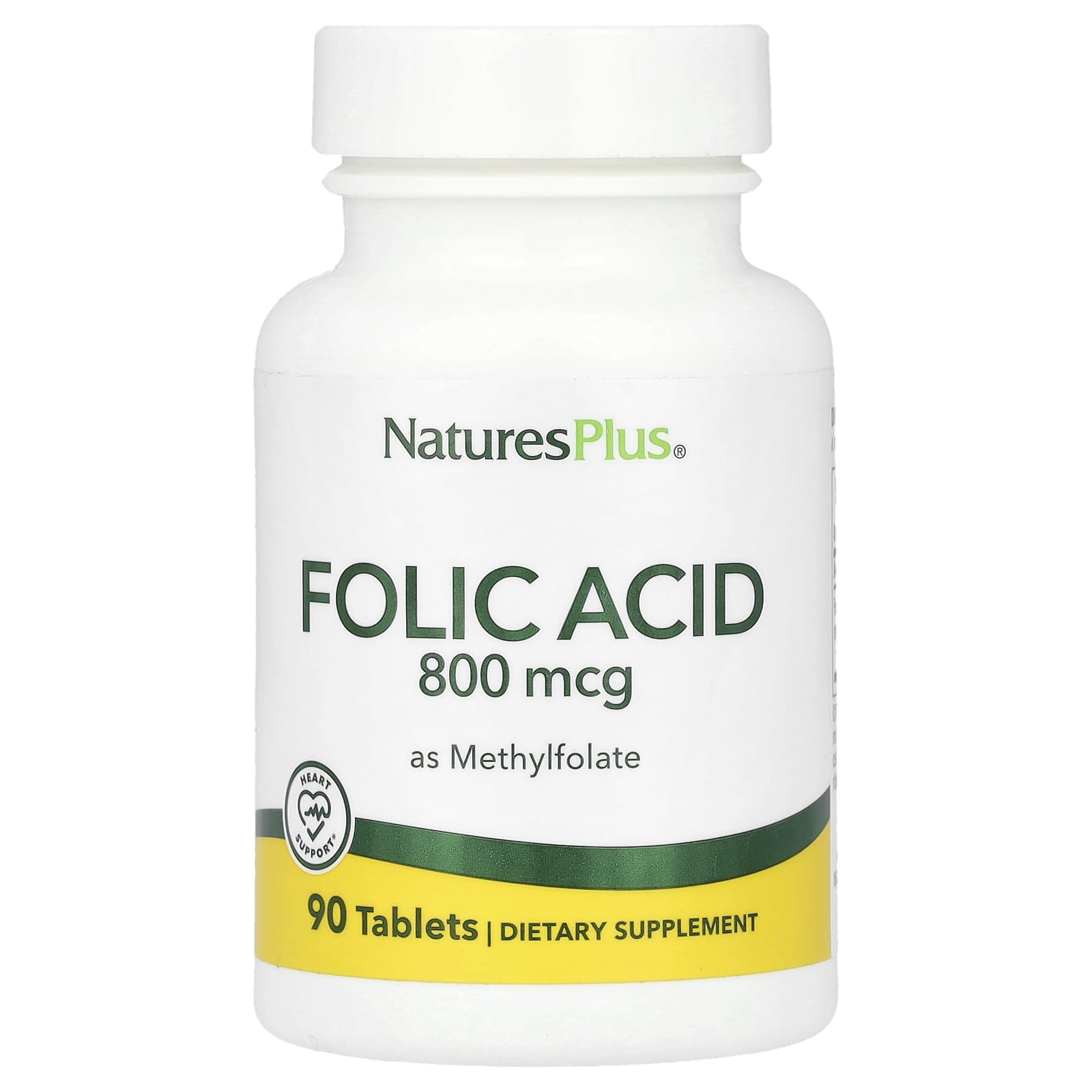 NaturesPlus Folic Acid as Methylfolate – 90 comprimés — Tunisie