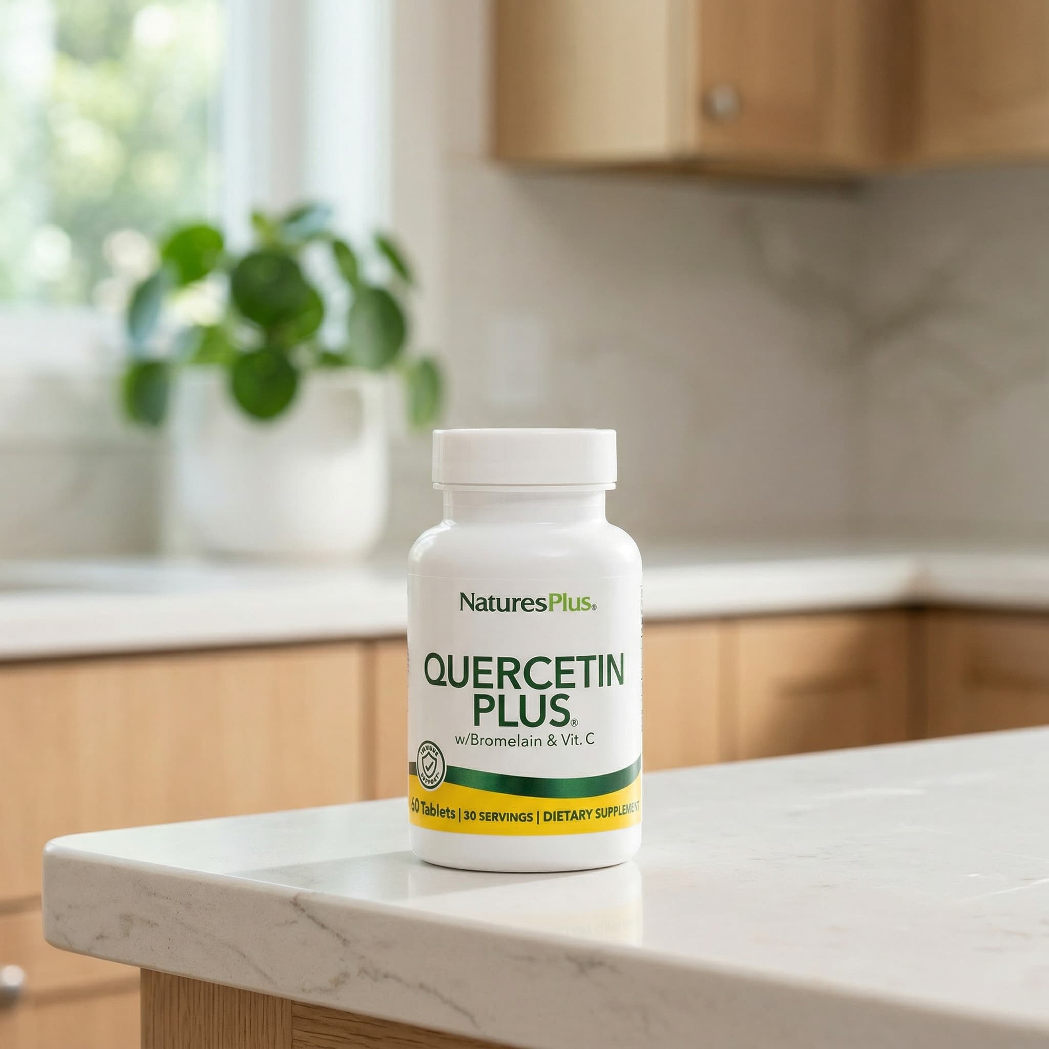 NaturesPlus Quercetin Plus with Bromelain & Vit. C – 60 comprimés — étiquette 3