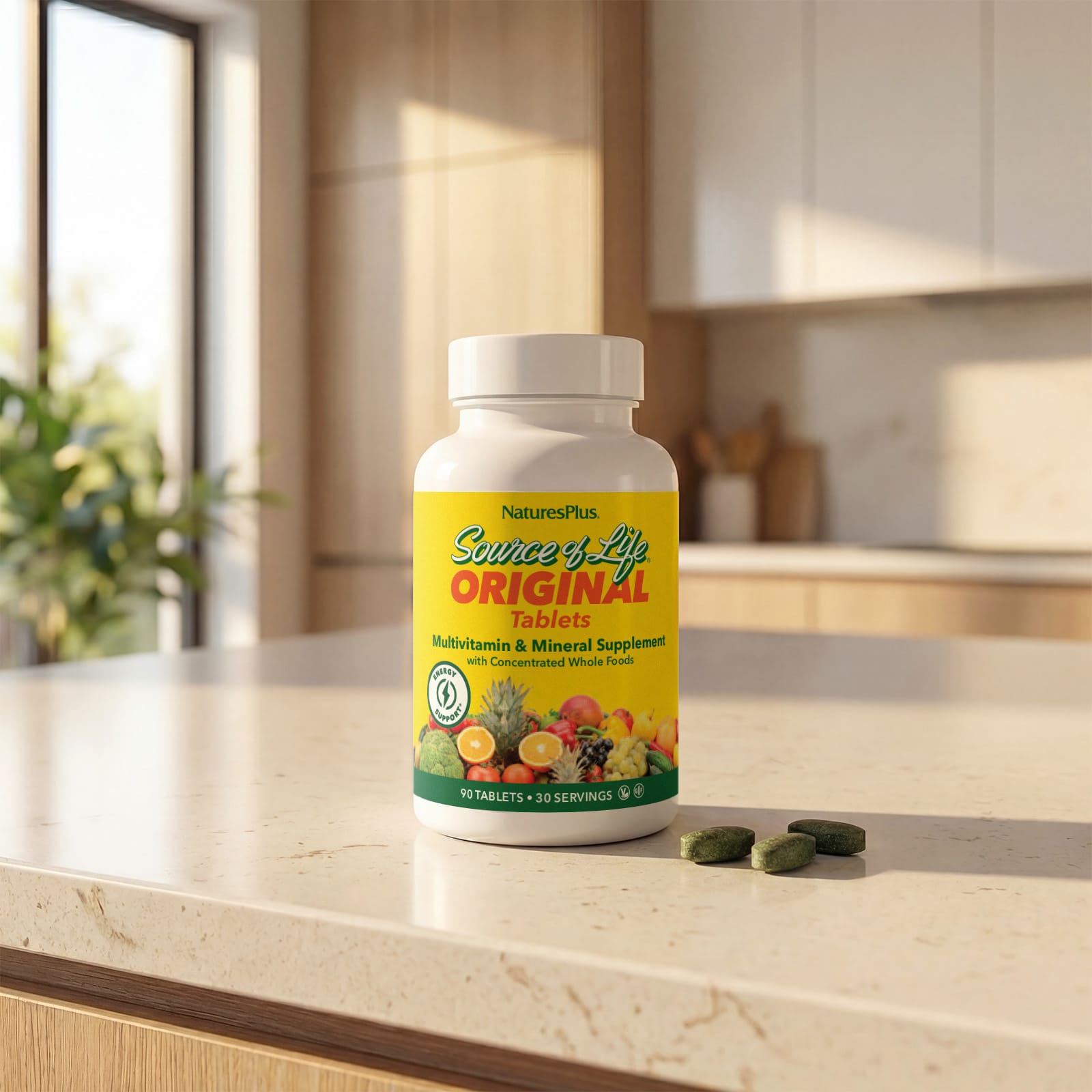 NaturesPlus Source of Life, Original Tablets, Multivitamin & Mineral Supplement – 90 comprimés — étiquette 4
