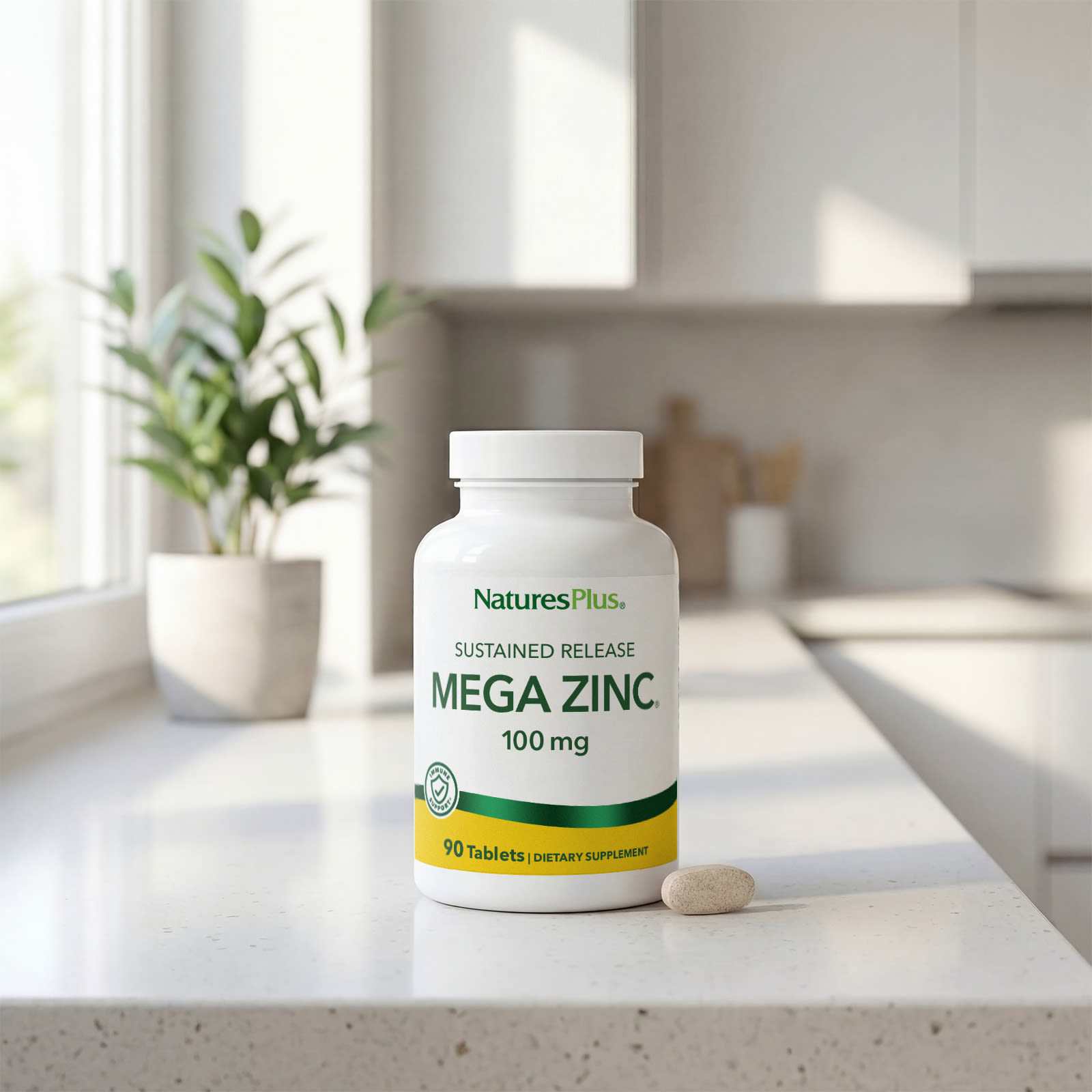 NaturesPlus Mega Zinc, Sustained Release – 90 comprimés — étiquette 3