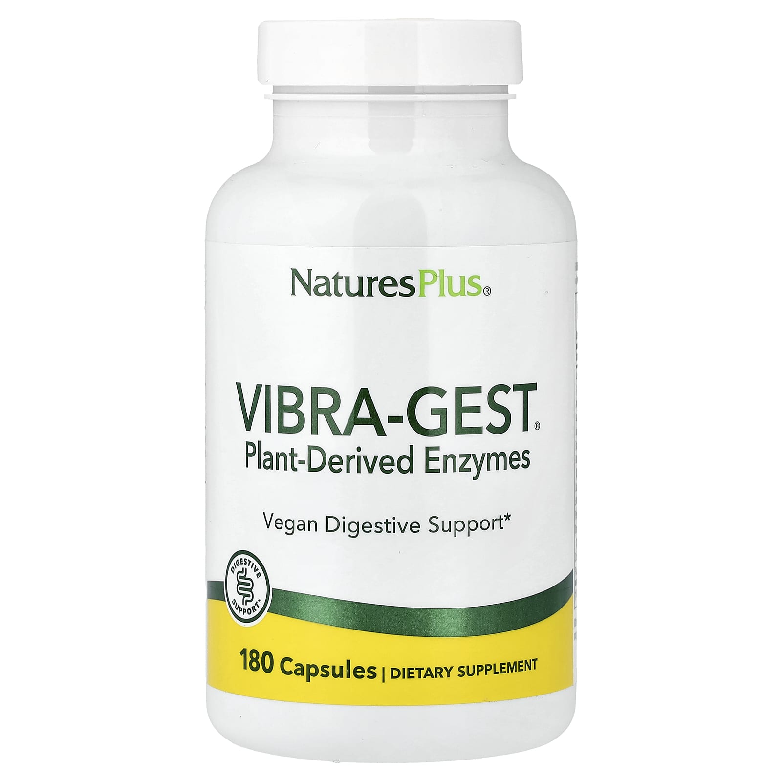 NaturesPlus Vibra-Gest, Plant-Derived Enzymes – 180 gélules — Tunisie