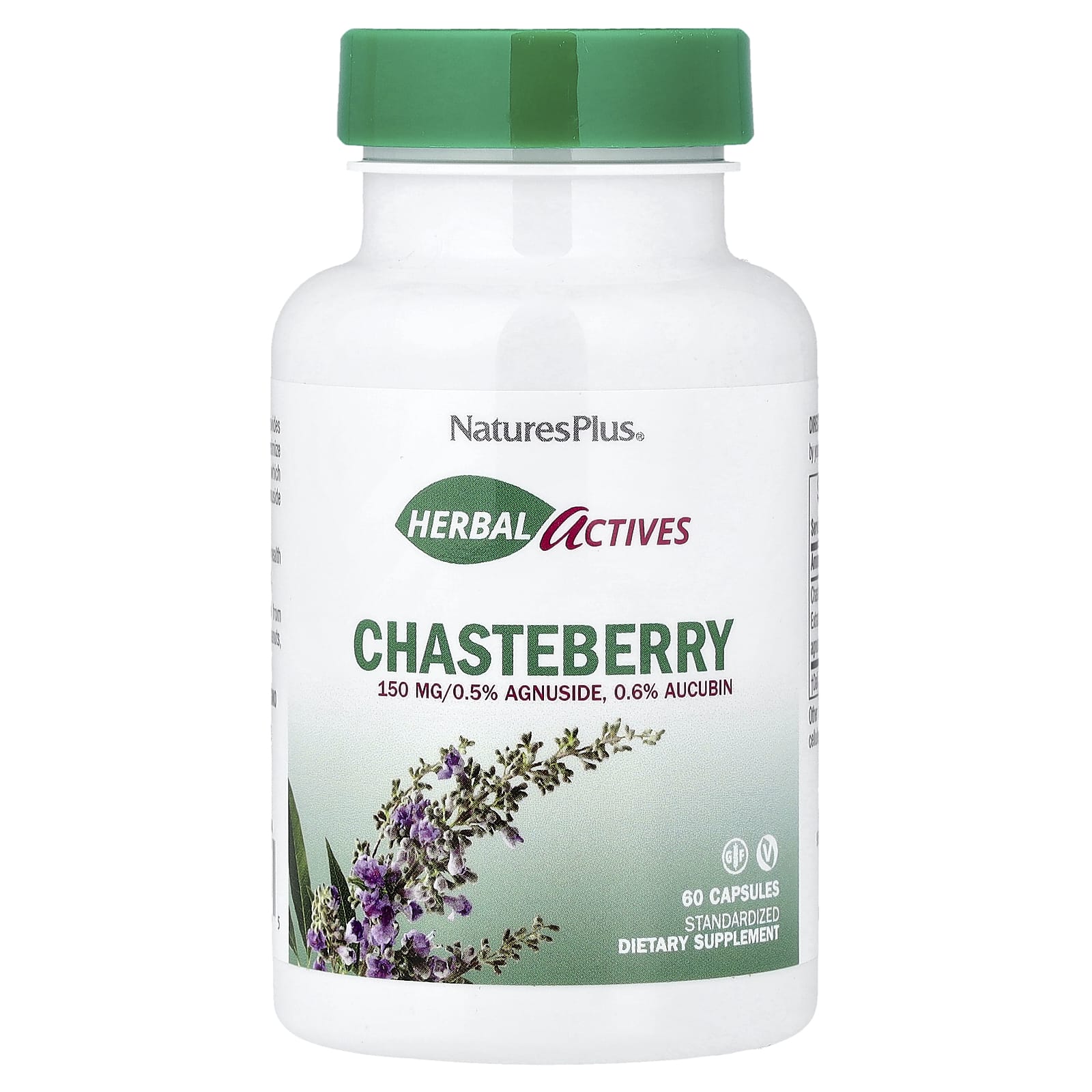NaturesPlus Herbal Actives – Chasteberry – 60 gélules — Tunisie