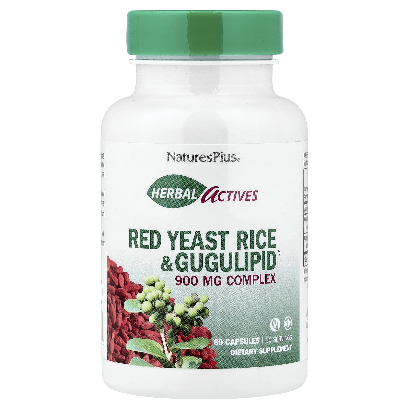 NaturesPlus Herbal Actives, Red Yeast Rice & Gugulipid – 60 gélules — Tunisie
