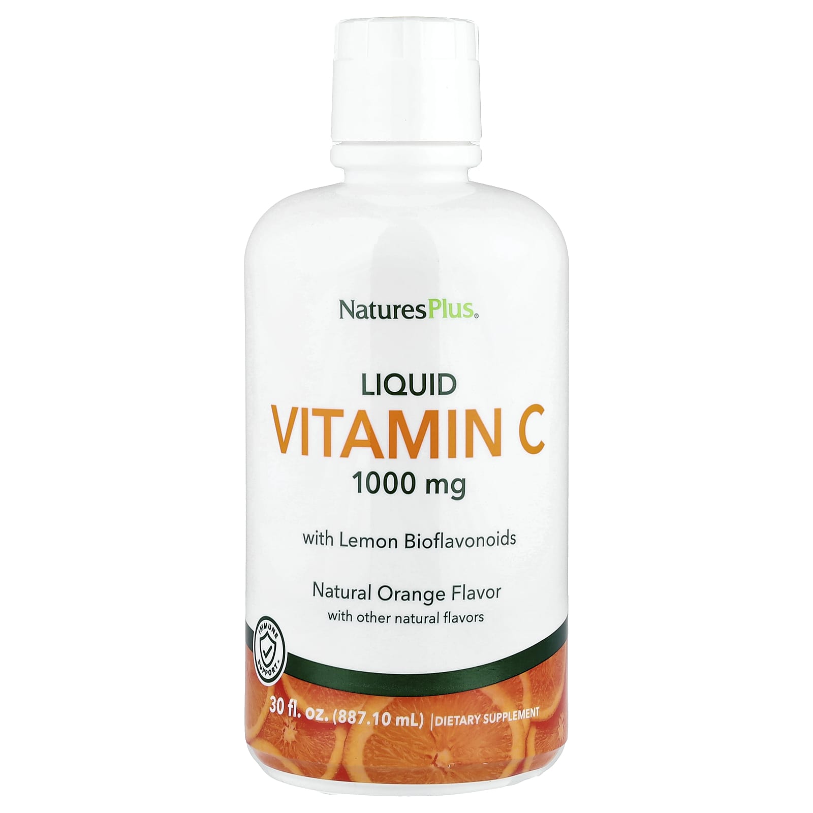 NaturesPlus Liquid Vitamin C With Lemon Bioflavonoids, Natural Orange – Liquid Vitamin C With Lemon Bioflavonoids – 887,1 ml — Tunisie