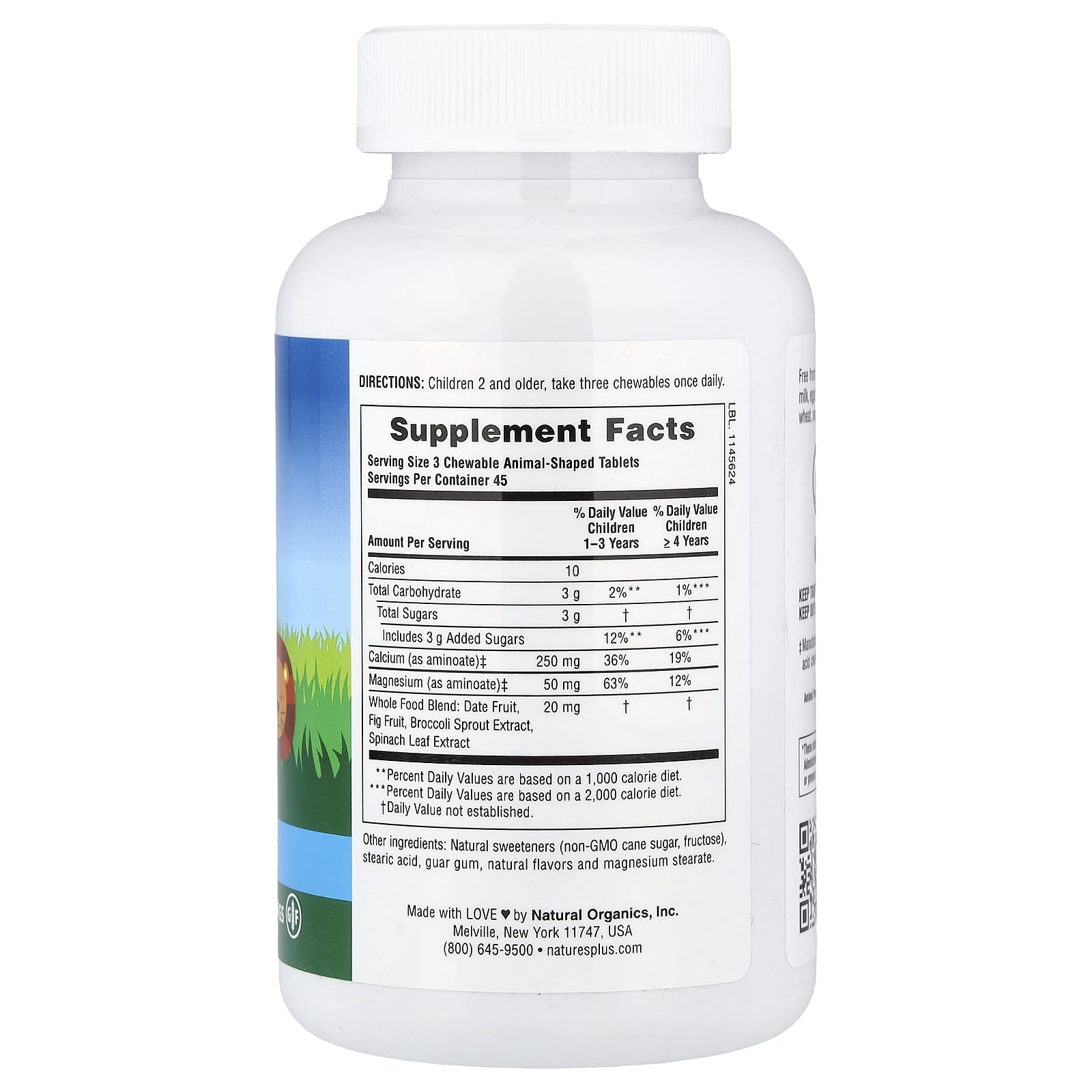 NaturesPlus Animal Parade, Calcium, Children's Chewable Supplement, 135 Animal-Shaped Tablets – Vanilla Sundae — photo 2 sur 2