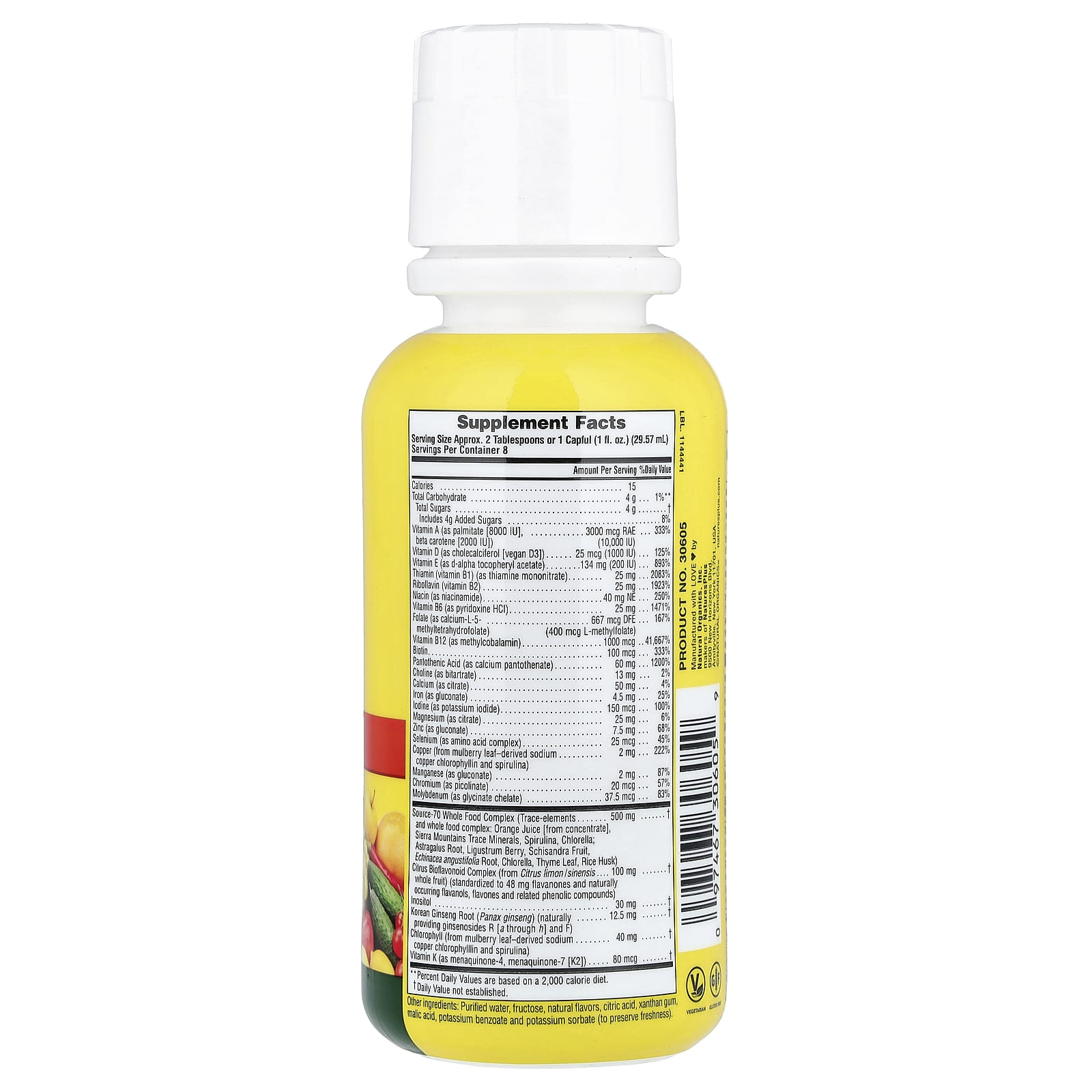 NaturesPlus Source of Life, Original Liquid Multivitamin & Mineral Supplement – Delicious Tropical Fruit – 236,56 ml — photo 2 sur 2