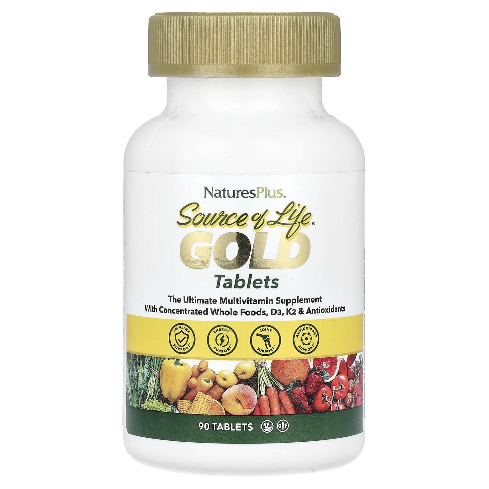 NaturesPlus Source of Life, Gold, The Ultimate Multivitamin Supplement – 90 comprimés — Tunisie