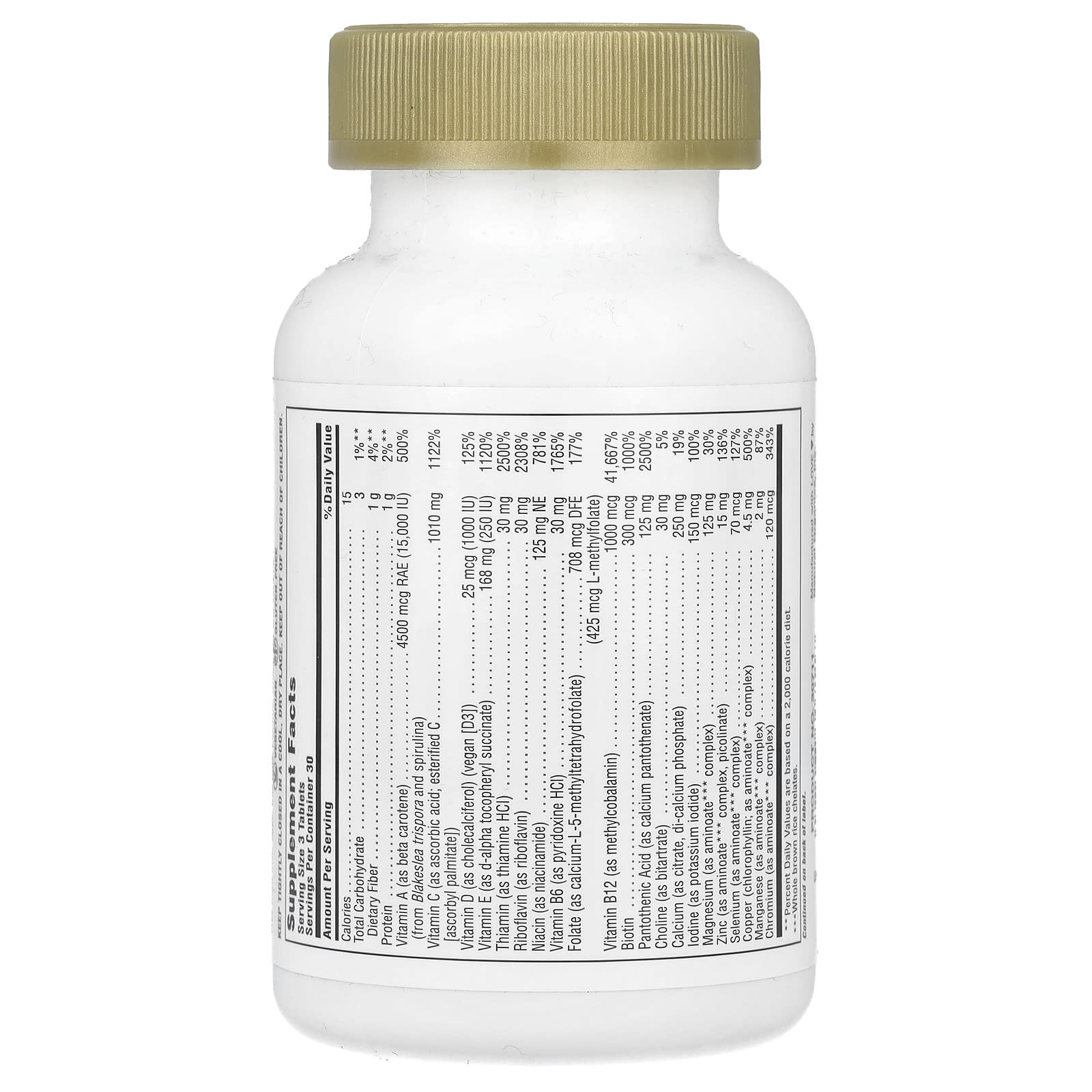 NaturesPlus Source of Life, Gold, The Ultimate Multivitamin Supplement – 90 comprimés — photo 2 sur 2