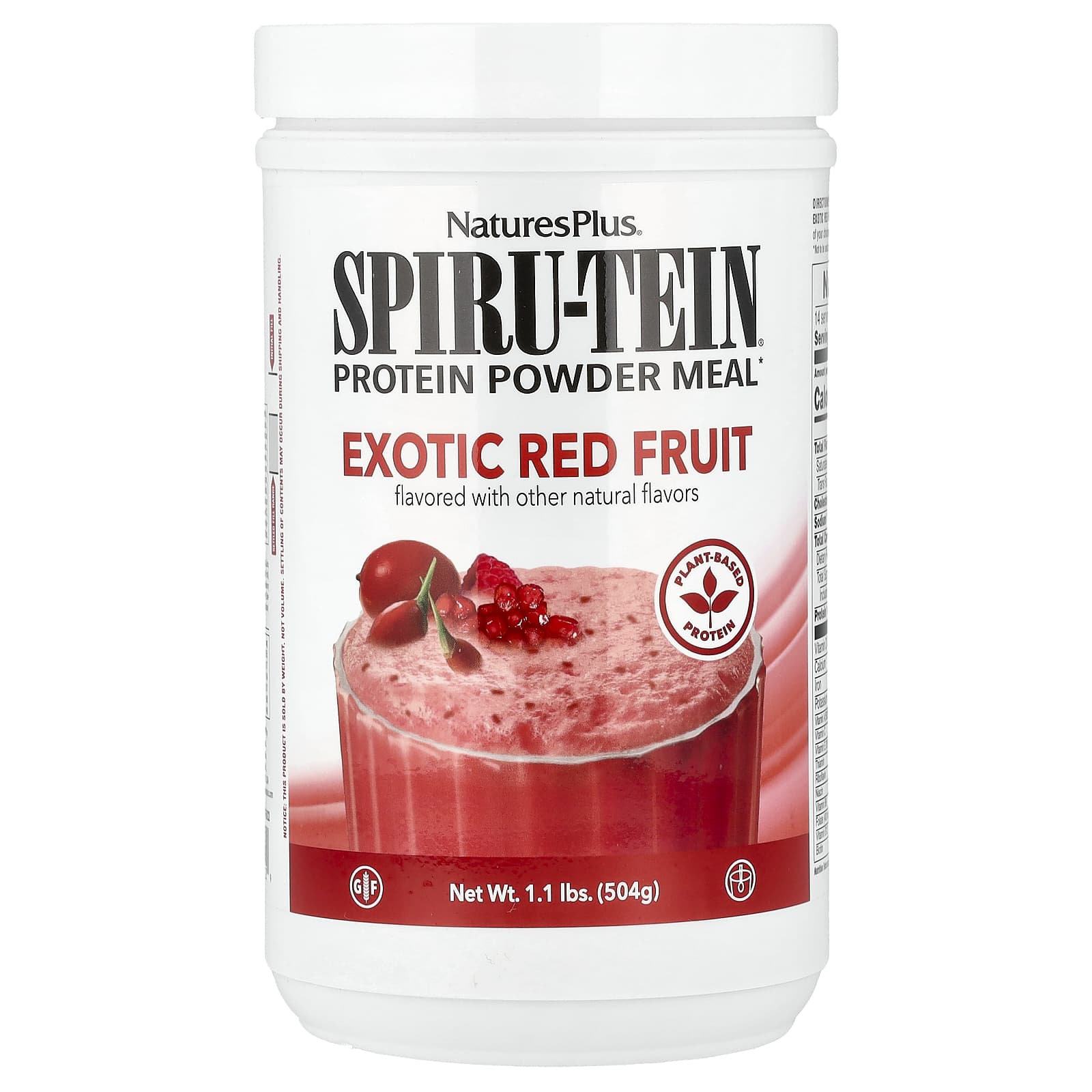 NaturesPlus Spiru-Tein, Protein Powder Meal – Exotic Red Fruit – 504 g — Tunisie