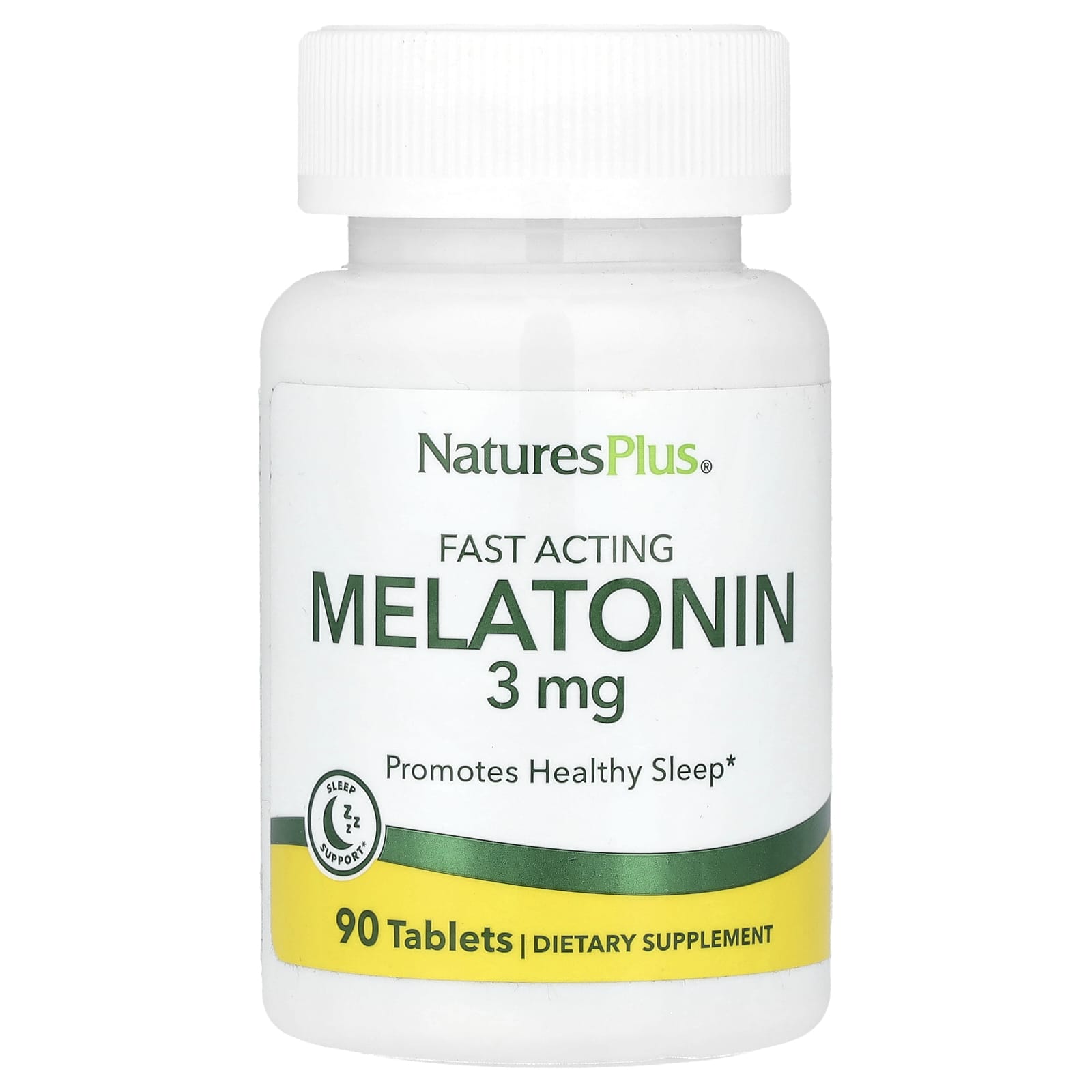NaturesPlus Fast Acting Melatonin – 3 mg – 90 comprimés — Tunisie