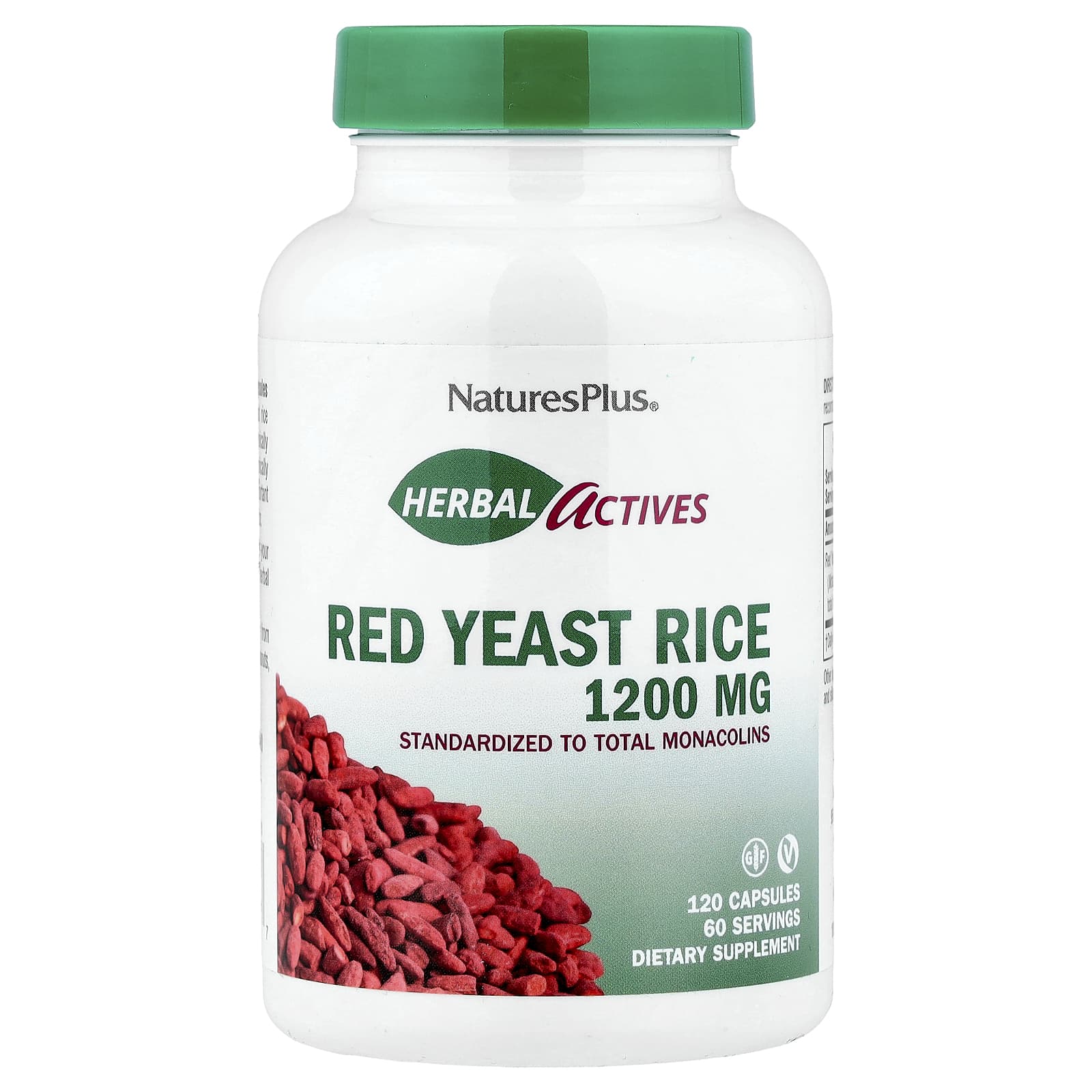 NaturesPlus Herbal Actives, Red Yeast Rice – 120 gélules — Tunisie
