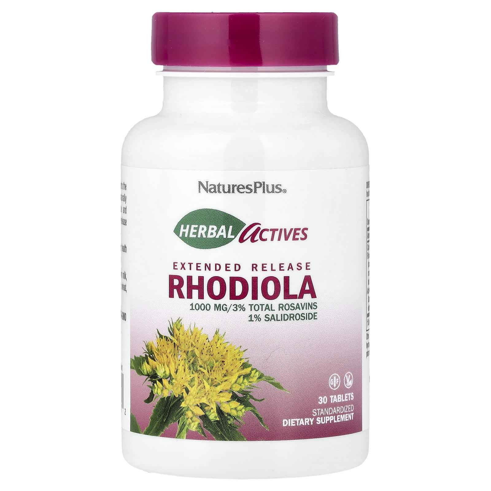 NaturesPlus Herbal Actives, Rhodiola, Extended Release – 30 comprimés — Tunisie