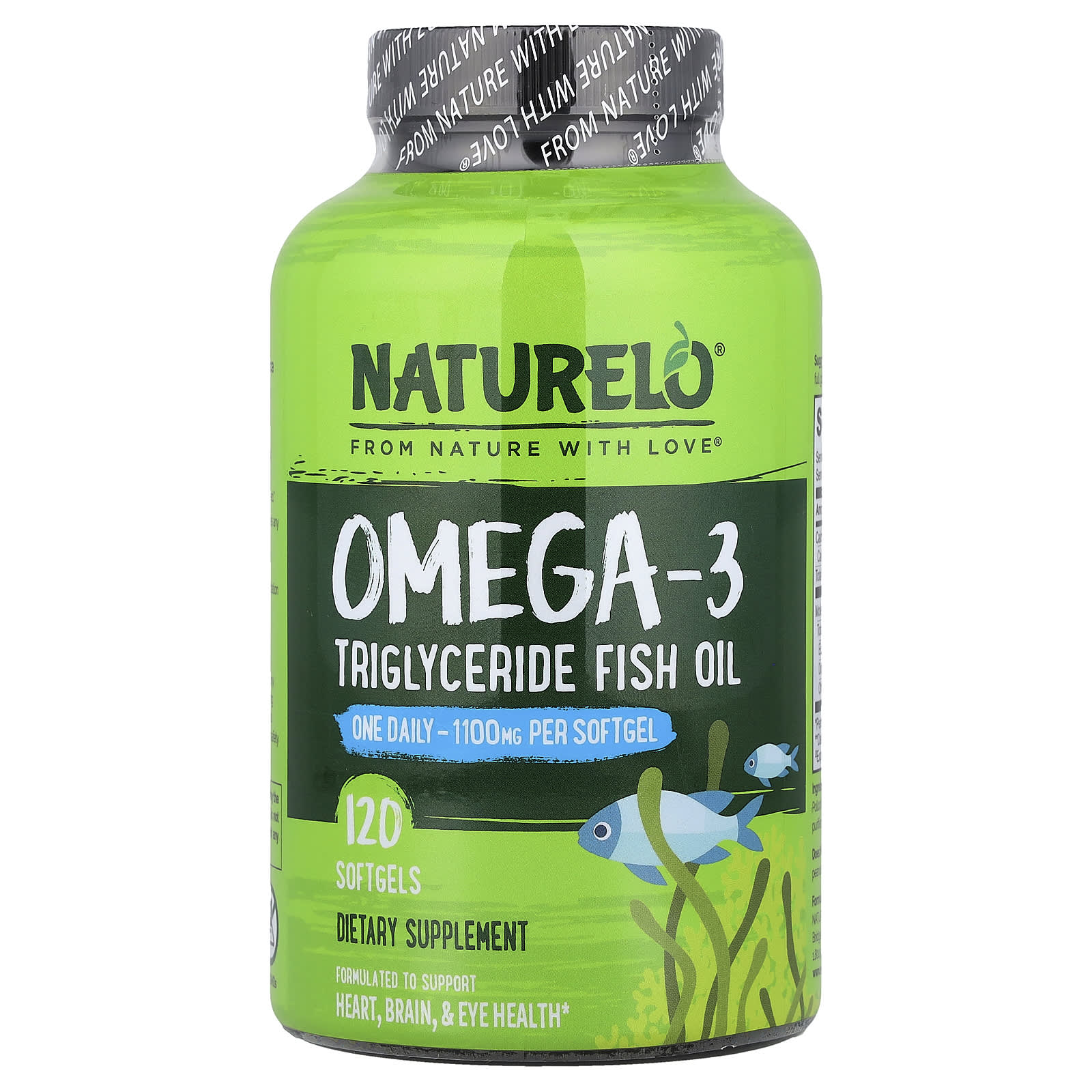 NATURELO Omega-3 Triglyceride Fish Oil – 120 capsules molles — Tunisie