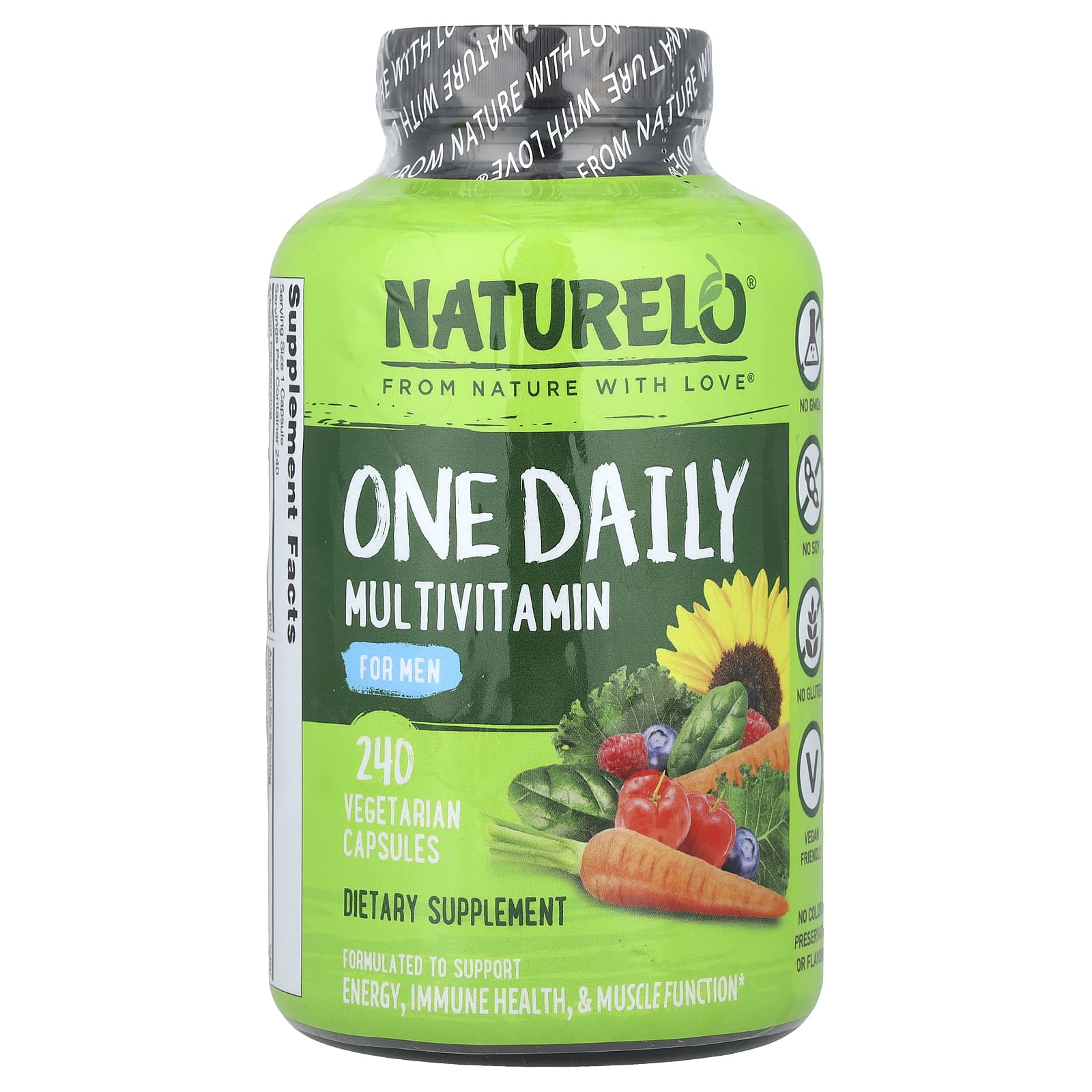 NATURELO One Daily Multivitamin For Men – 240 gélules végétales — Tunisie