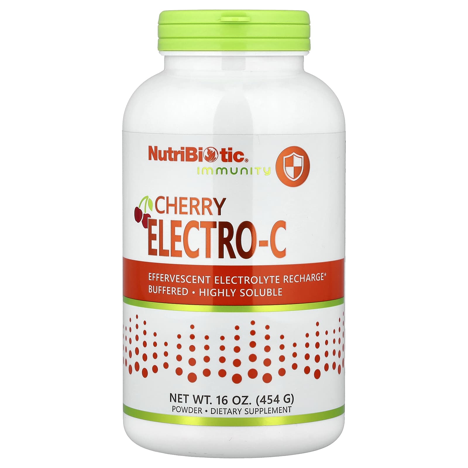 NutriBiotic Immunity, Cherry – Cherry Electro-C Powder – 454 g — Tunisie
