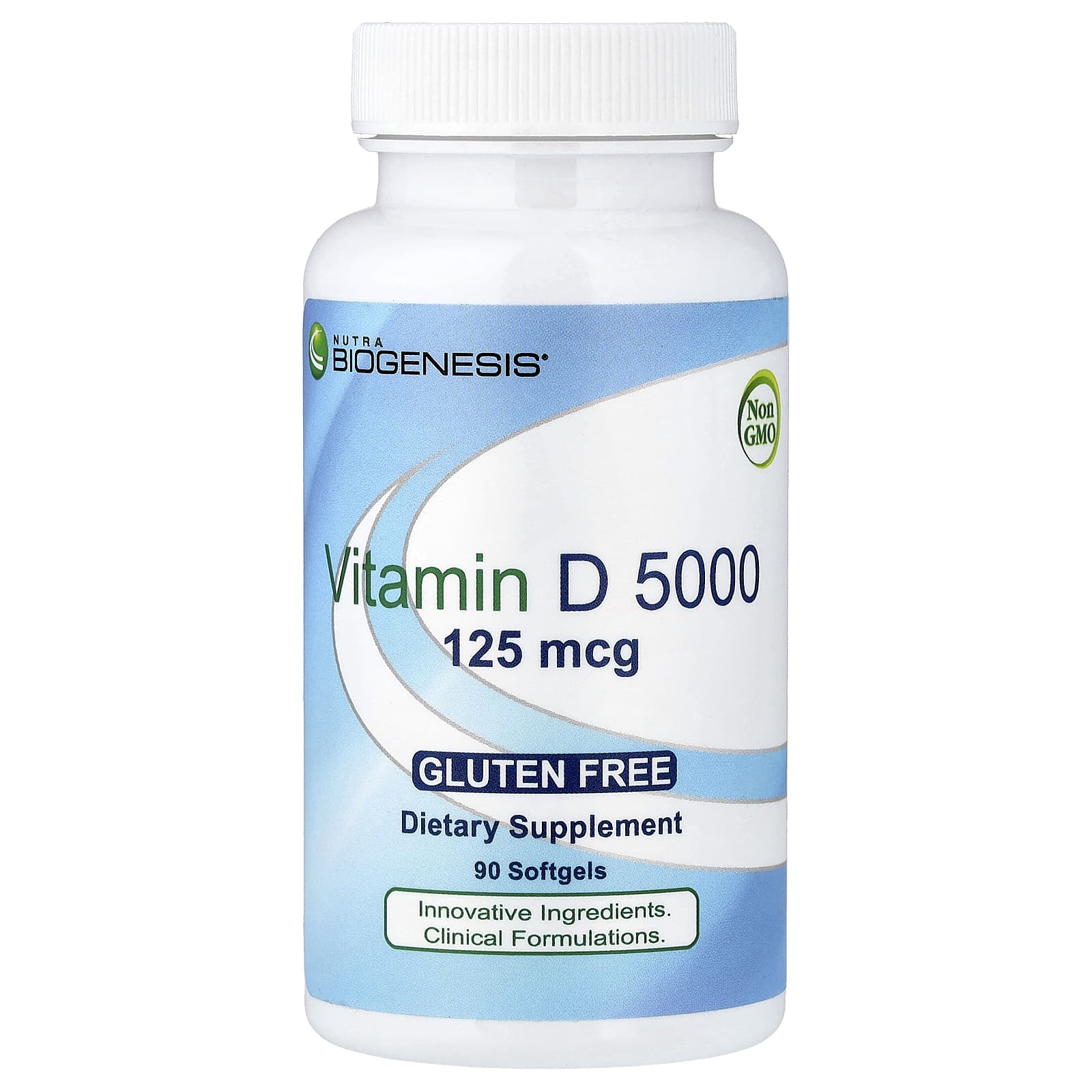 Nutra BioGenesis Vitamin D 5000 – 90 capsules molles — Tunisie