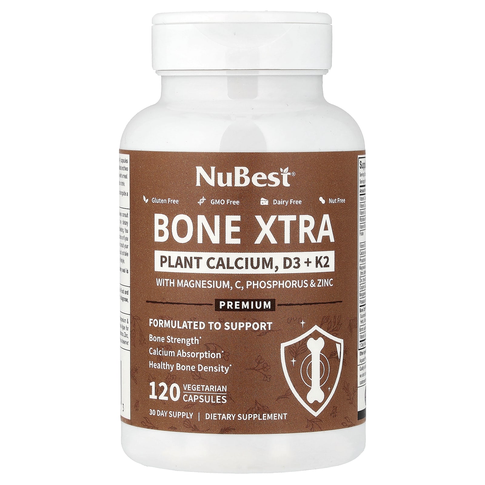 NuBest Bone Xtra, Plant Calcium – 120 gélules végétales — Tunisie