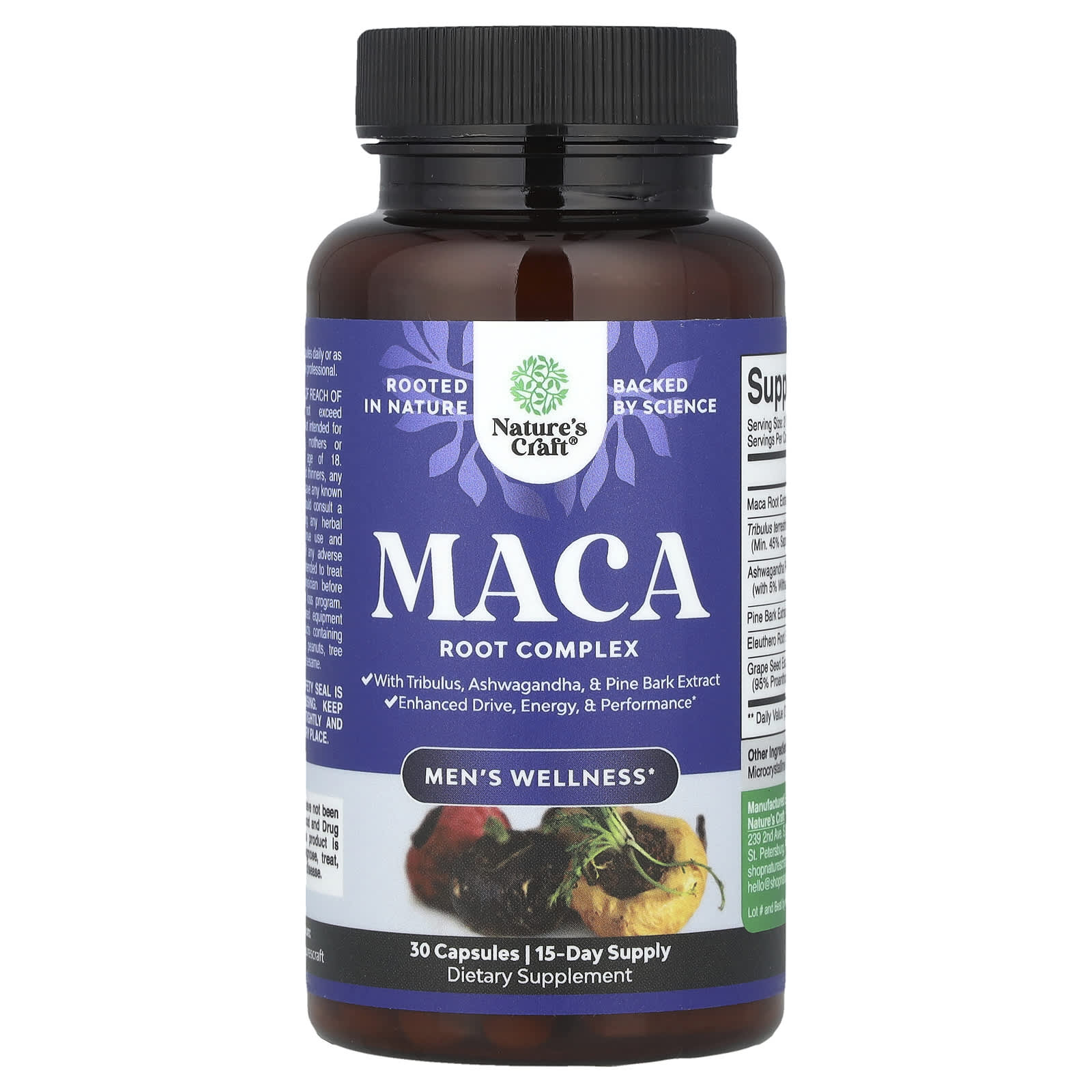 Nature's Craft Men's Wellness, Maca Root Complex – 30 gélules — Tunisie