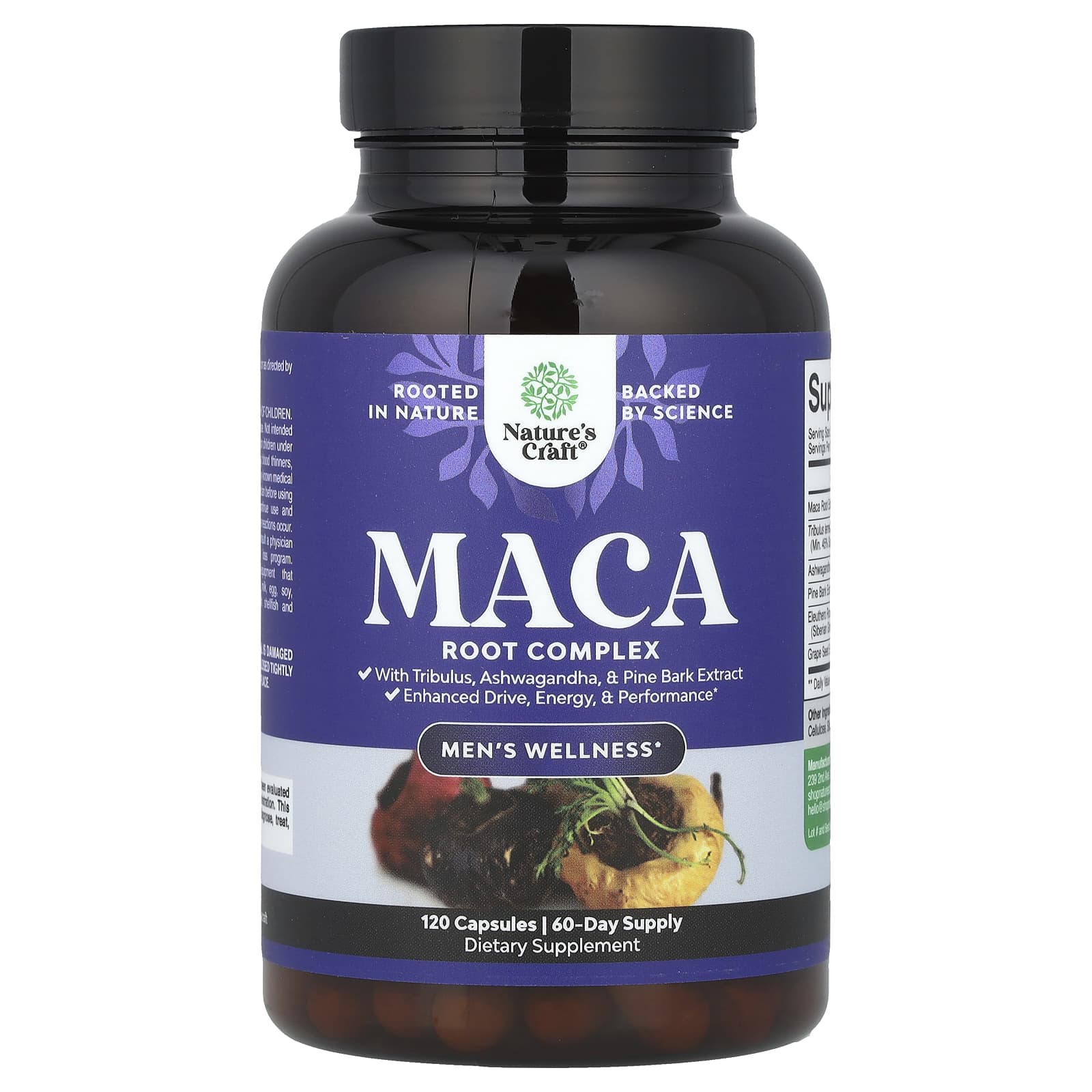 Nature's Craft Men's Wellness, Maca Root Complex – 120 gélules — Tunisie