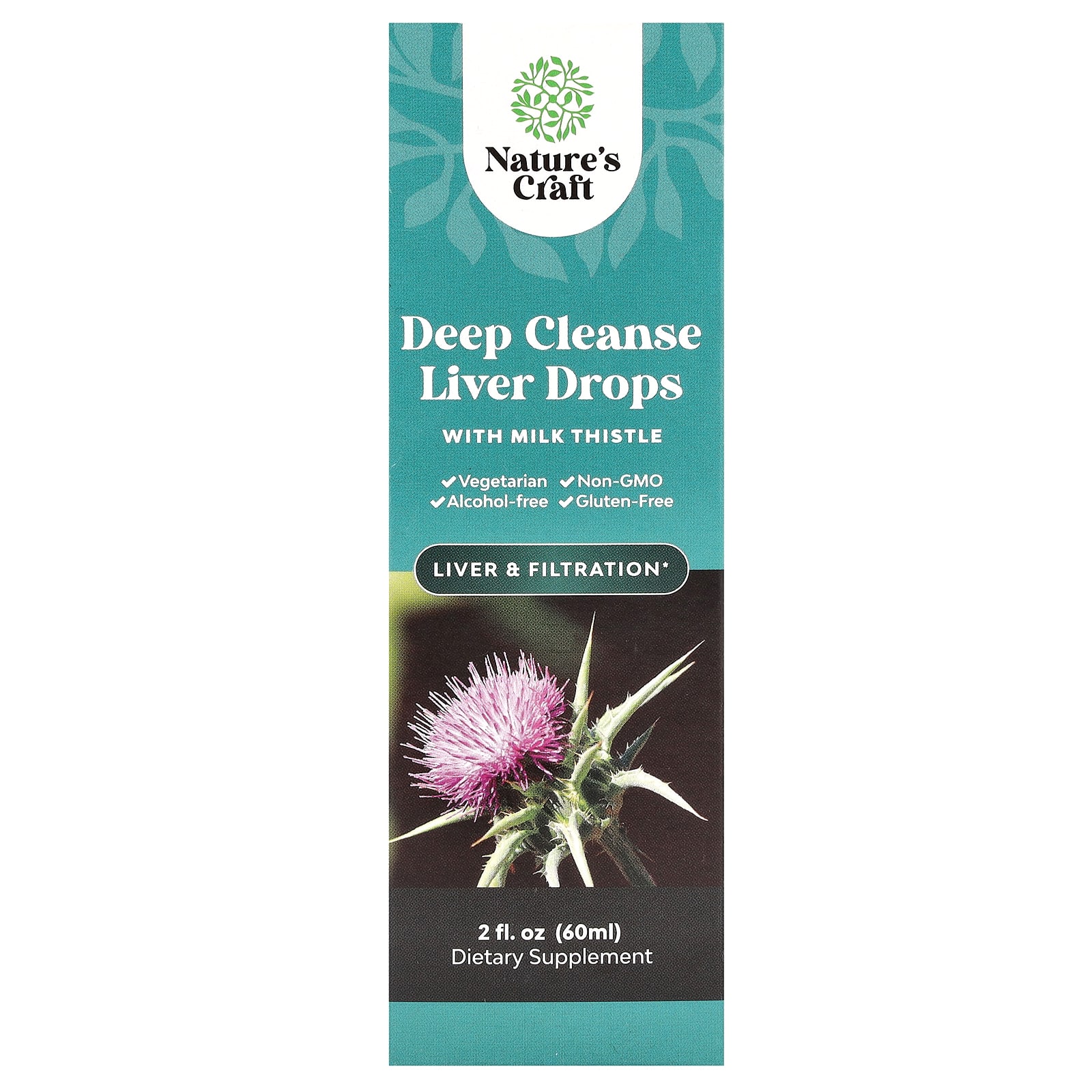 Nature's Craft Deep Cleanse Liver Drops with Milk Thistle – 60 ml — Tunisie