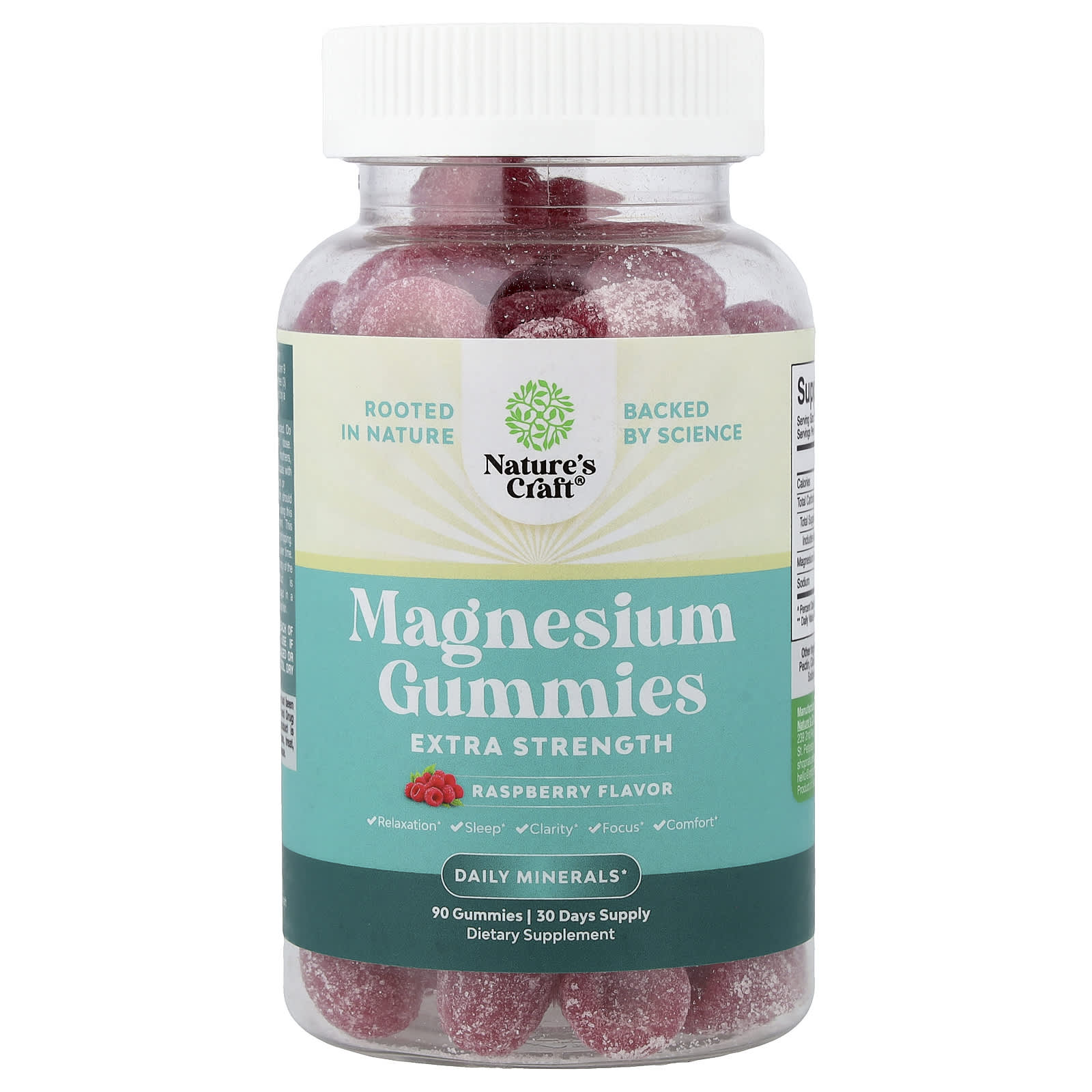 Nature's Craft Magnesium Gummies – Raspberry – 90 gommes — Tunisie