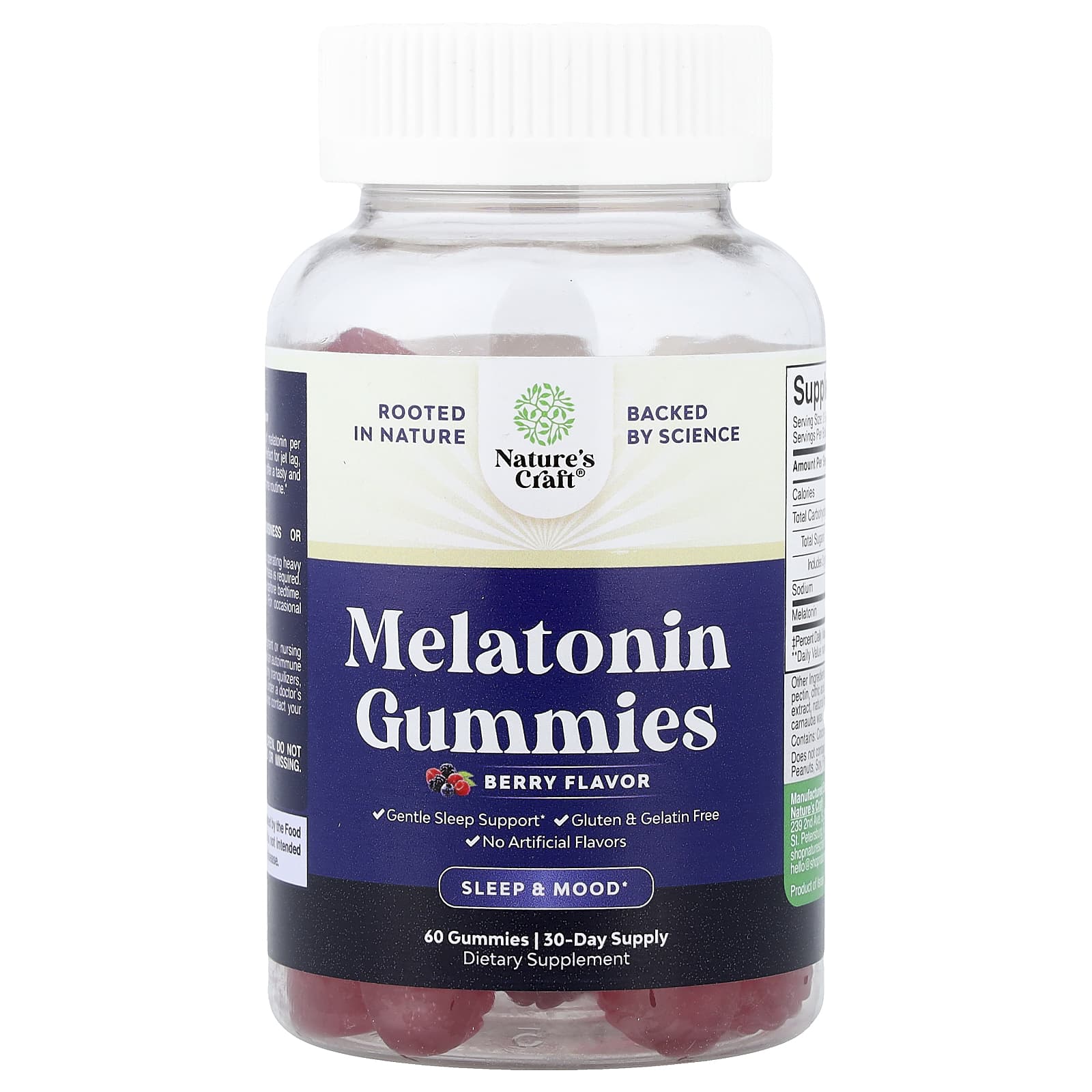 Nature's Craft Melatonin Gummies – Berry – 60 gommes — Tunisie