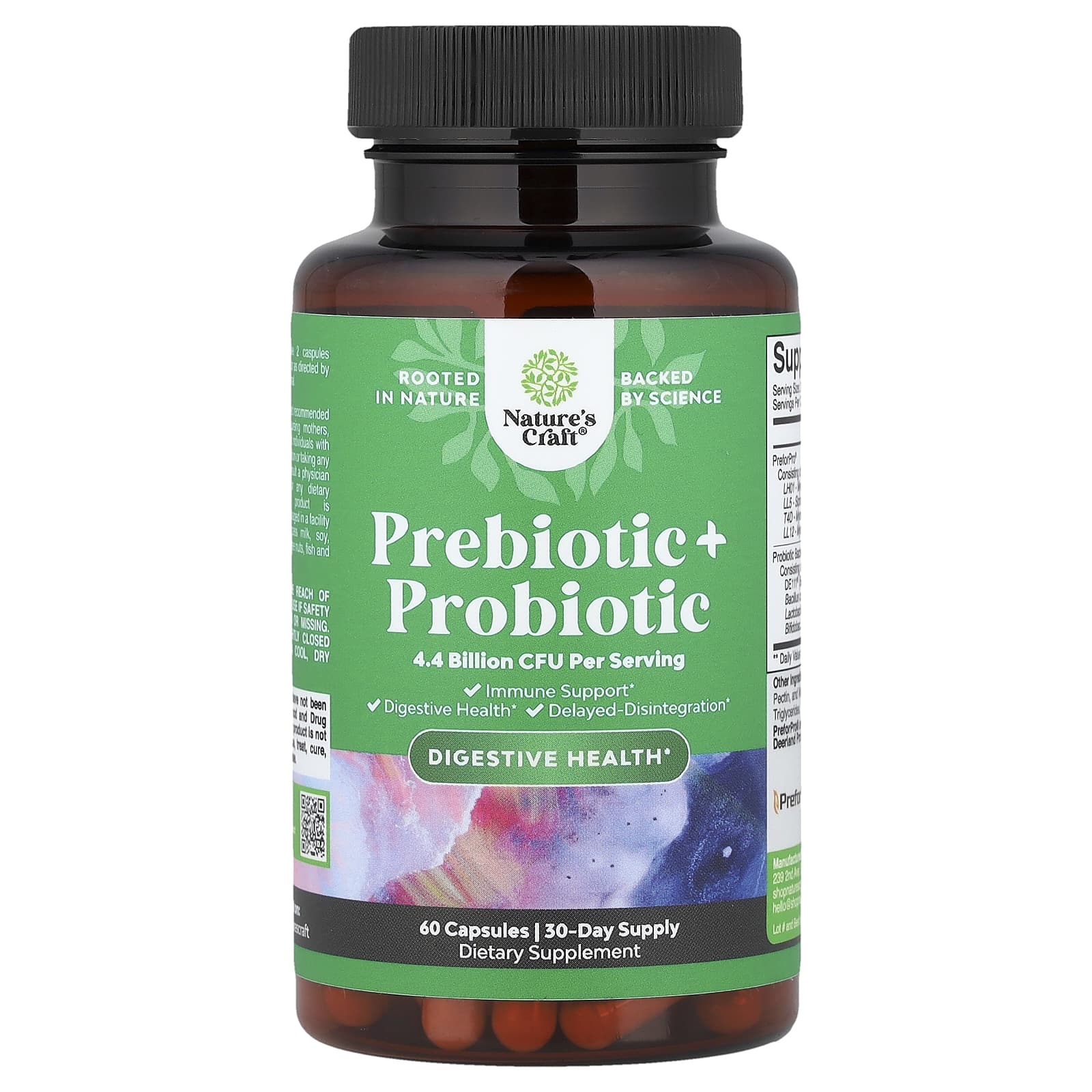 Nature's Craft Prebiotic + Probiotic – 60 gélules — Tunisie