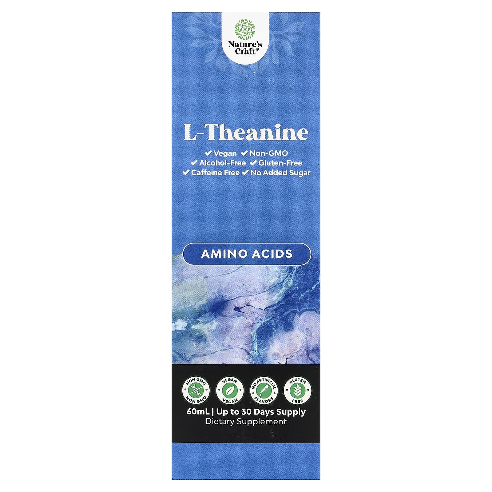 Nature's Craft L-Theanine, Alcohol Free – 60 ml — Tunisie