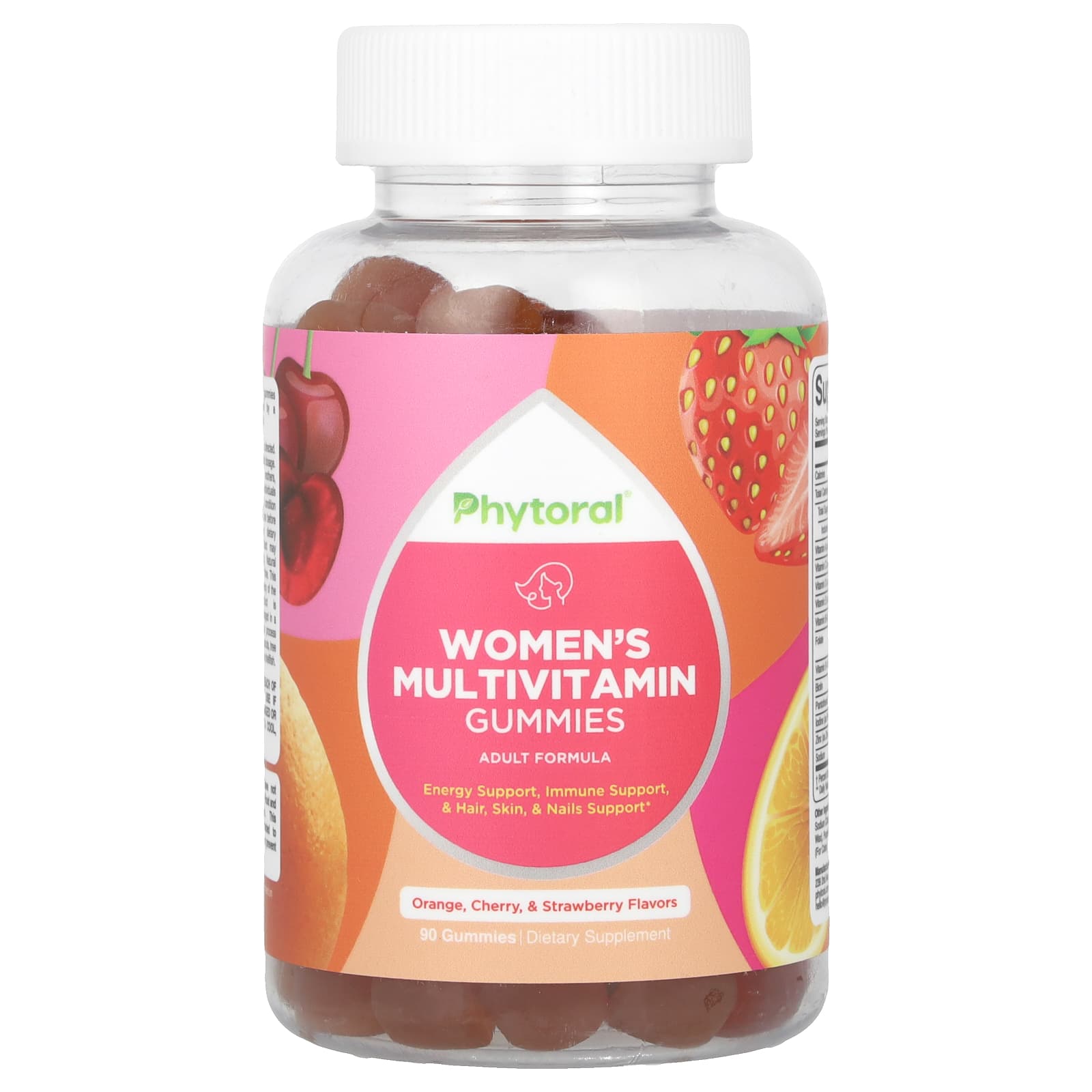 Phytoral Women's Multivitamin Gummies, Cherry & Strawberry – Orange – 90 gommes — Tunisie