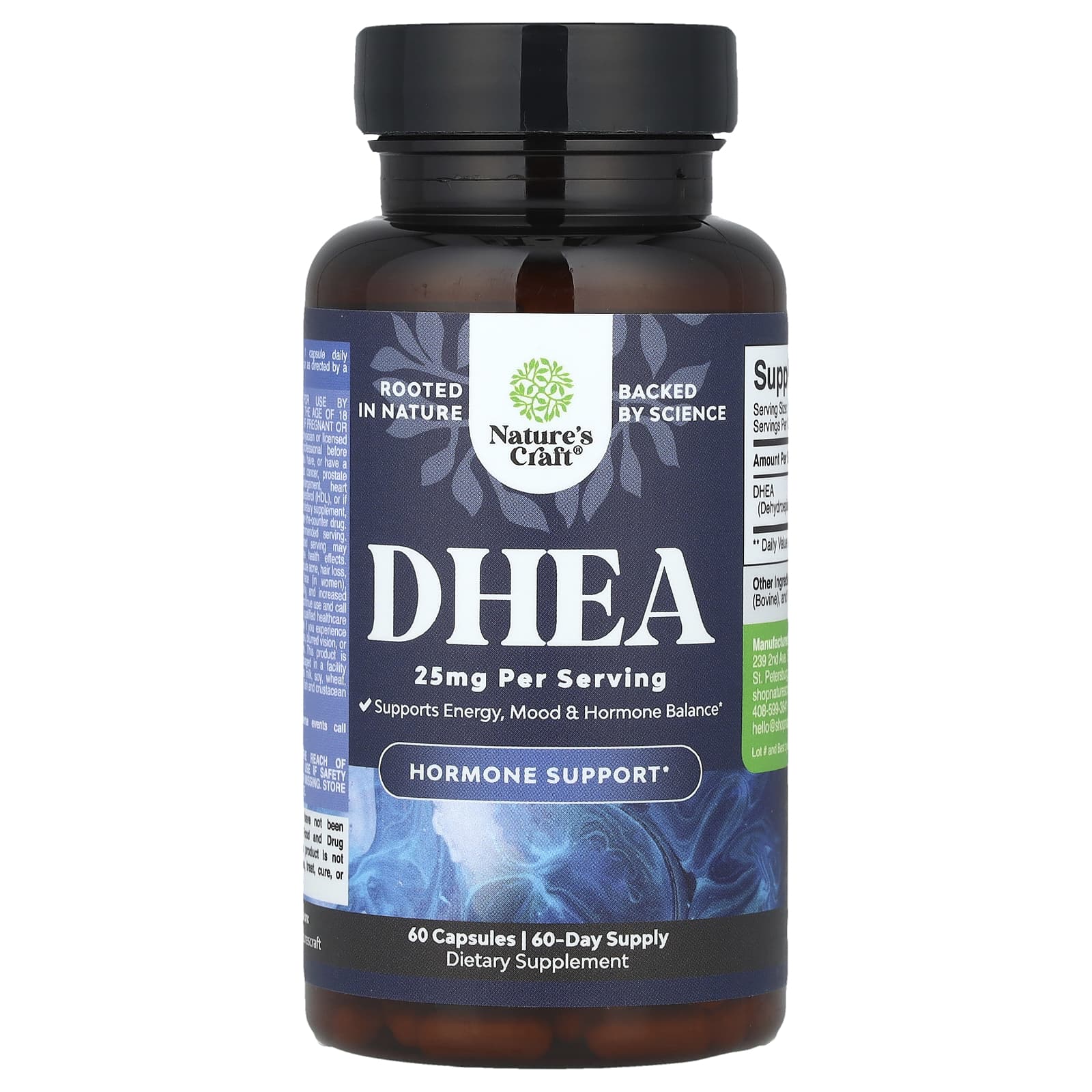 Nature's Craft DHEA – 25 mg – 60 gélules — Tunisie