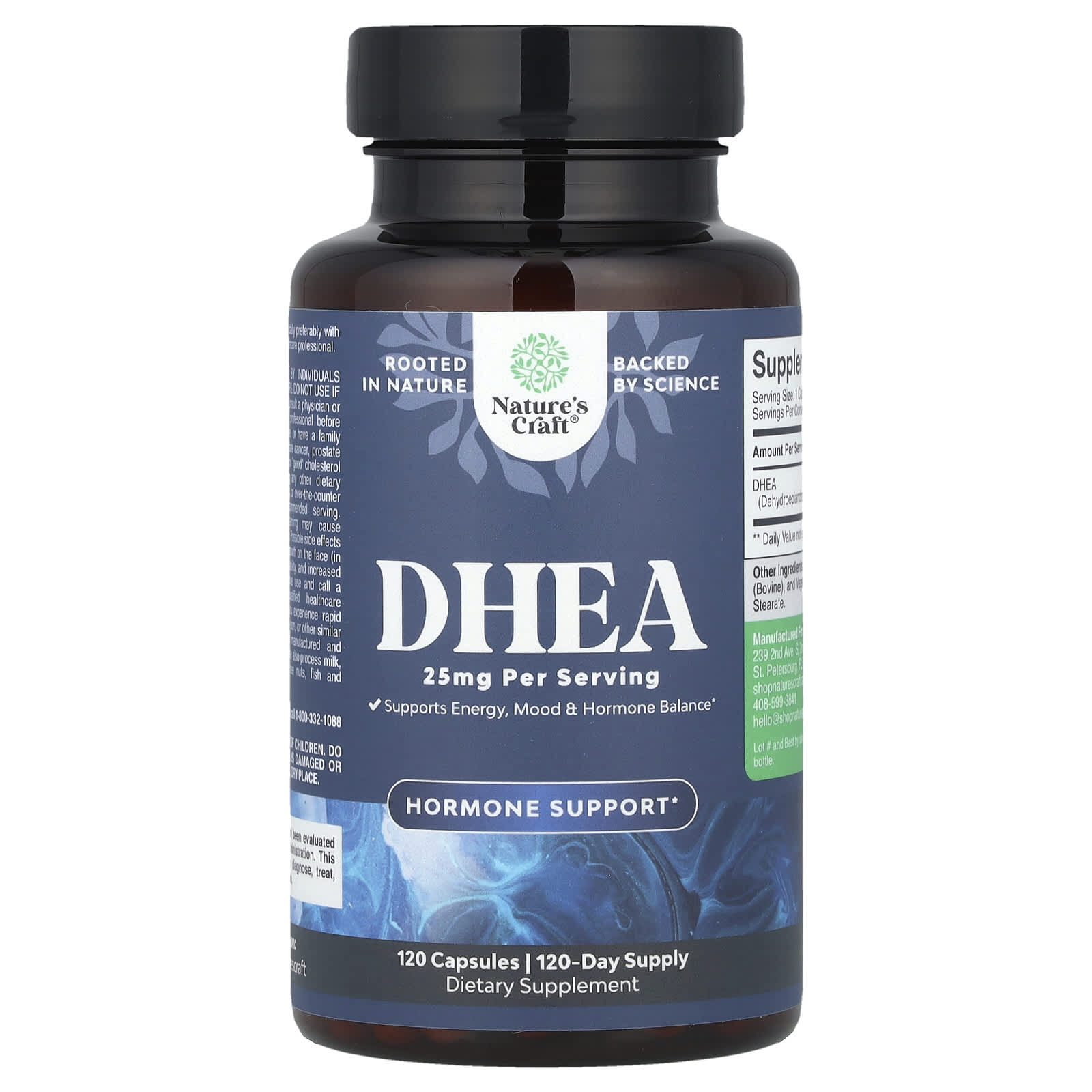 Nature's Craft DHEA – 25 mg – 120 gélules — Tunisie