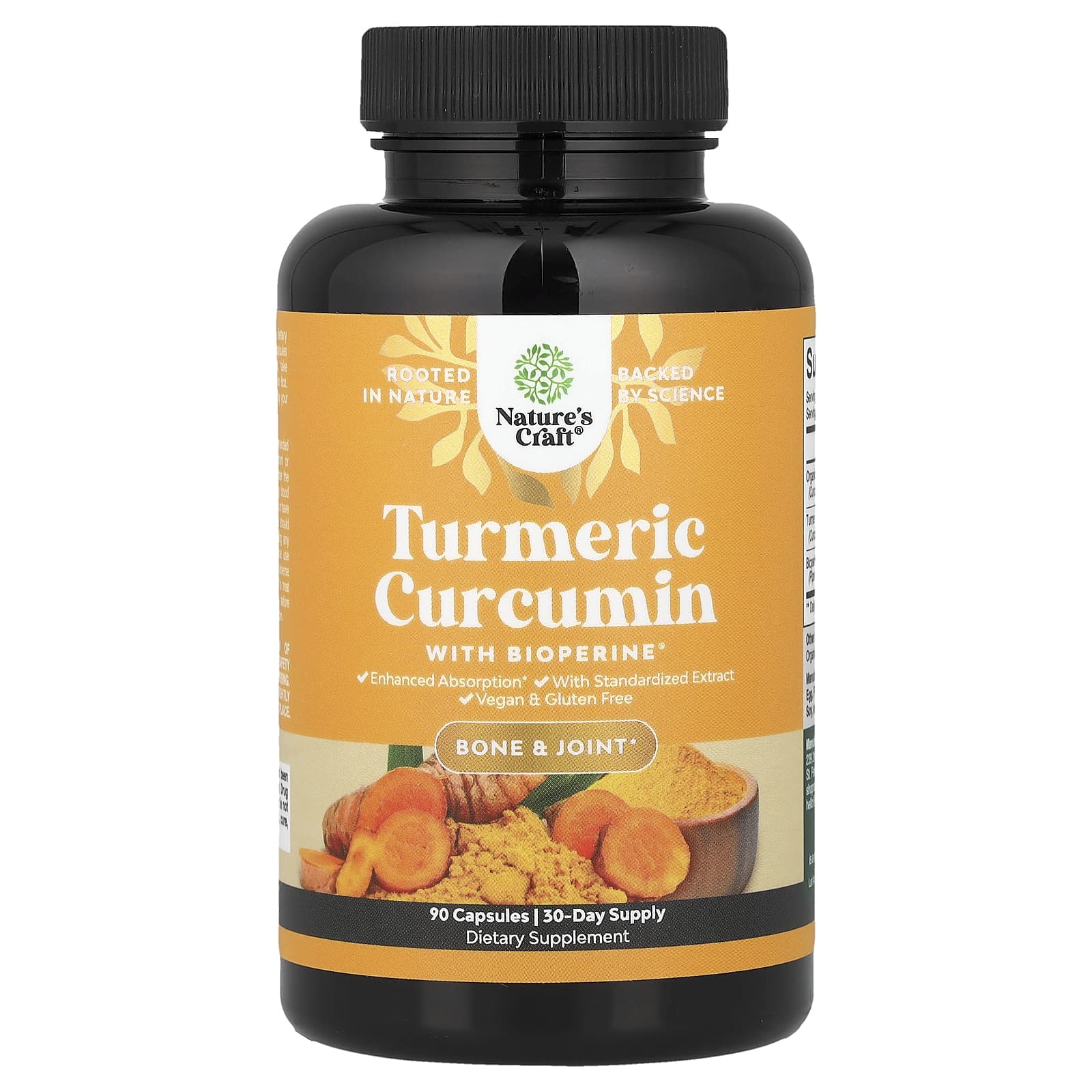 Nature's Craft Turmeric Curcumin With BioPerine – 90 gélules — Tunisie