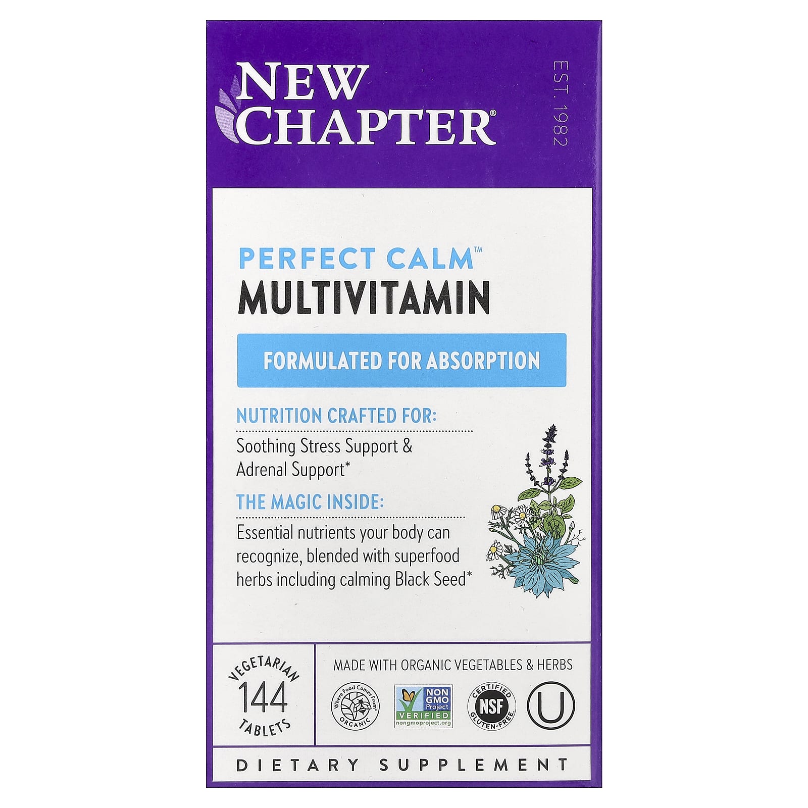 New Chapter Perfect Calm Multivitamin, 144 Vegetarian Tablets — Tunisie