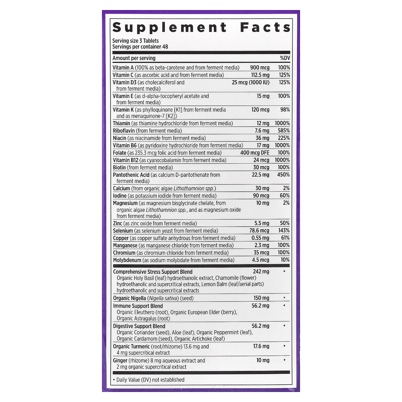 New Chapter Perfect Calm Multivitamin, 144 Vegetarian Tablets — photo 2 sur 2