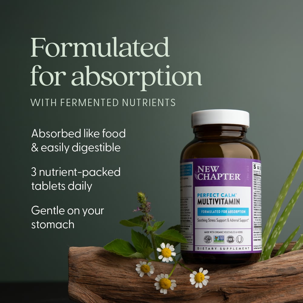 New Chapter Perfect Calm Multivitamin, 144 Vegetarian Tablets — étiquette 5