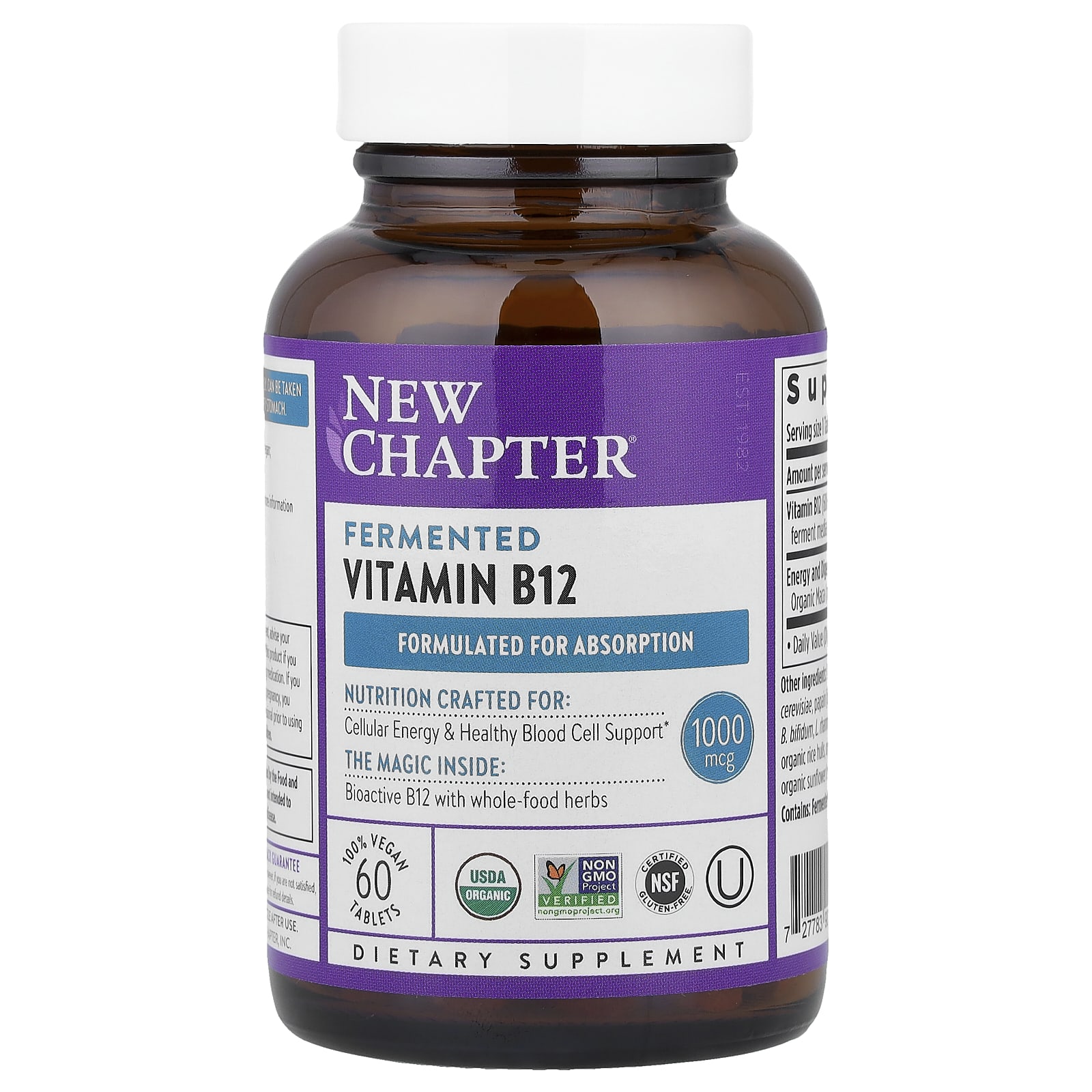 New Chapter Fermented Vitamin B12, 60 Vegan Tablets — Tunisie