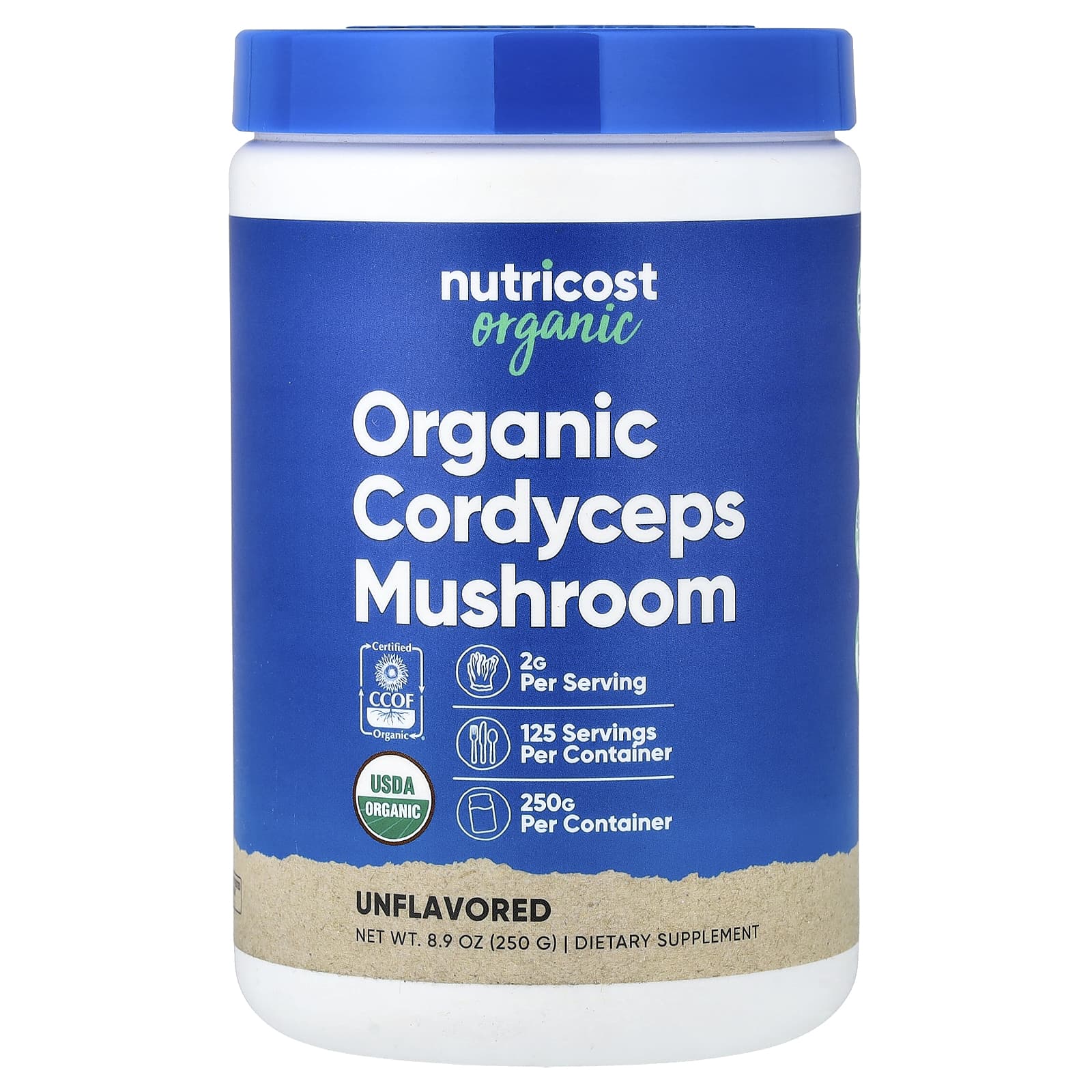 Nutricost Organic Cordyceps Mushroom – Sans arôme – 250 g — Tunisie