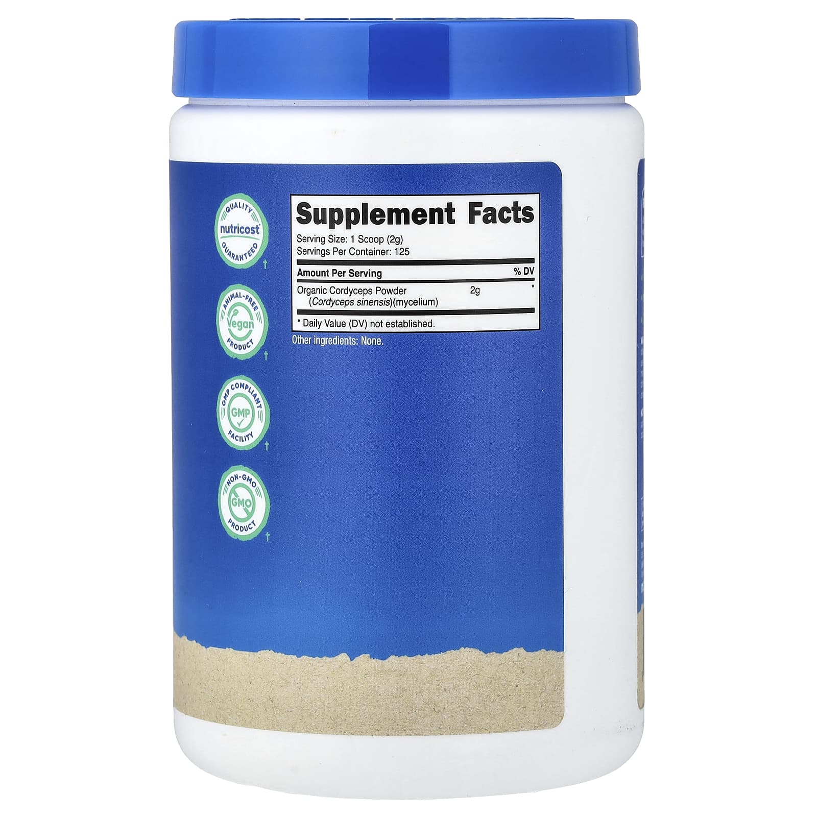 Nutricost Organic Cordyceps Mushroom – Sans arôme – 250 g — photo 2 sur 2