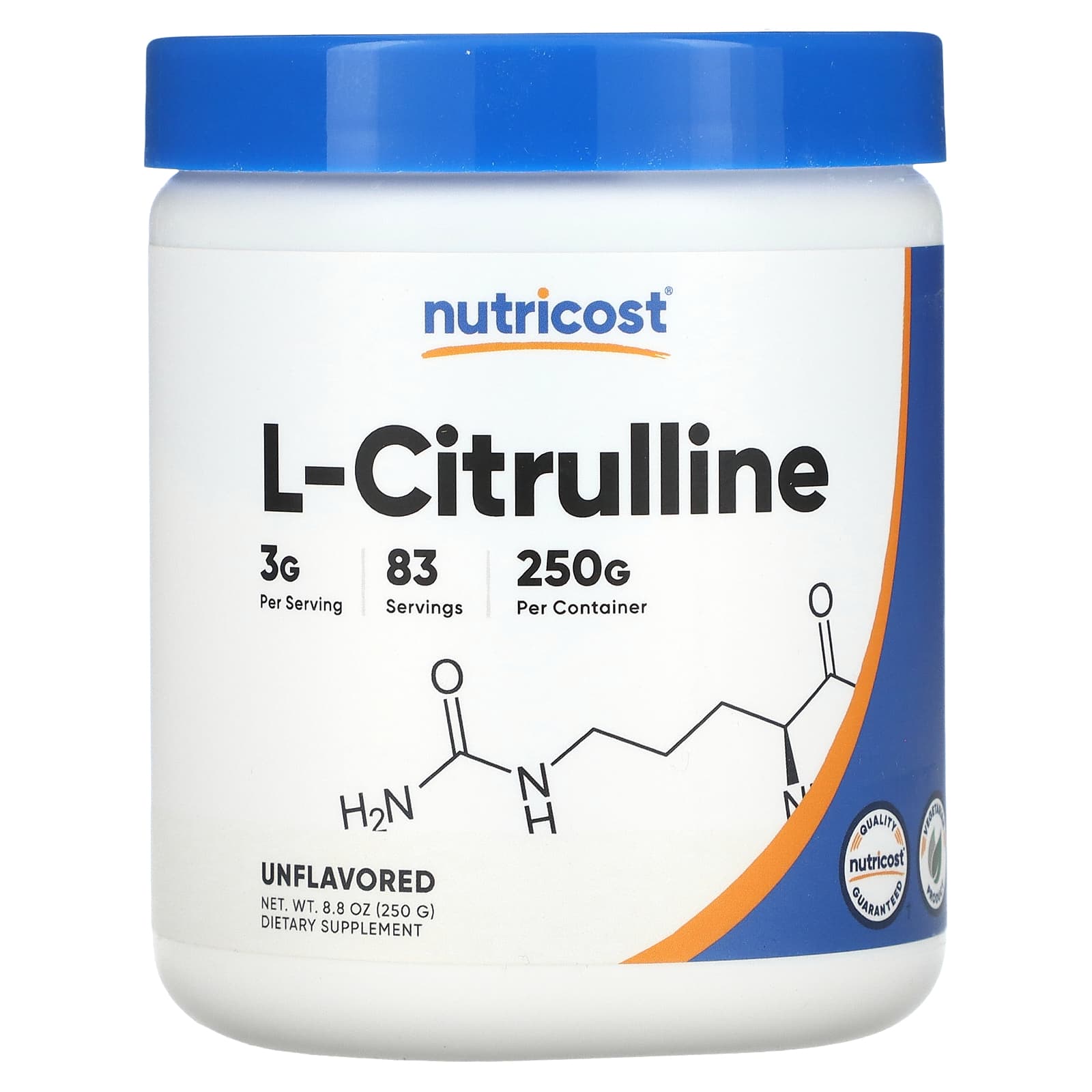 Nutricost L-Citrulline – Sans arôme – 250 g — Tunisie